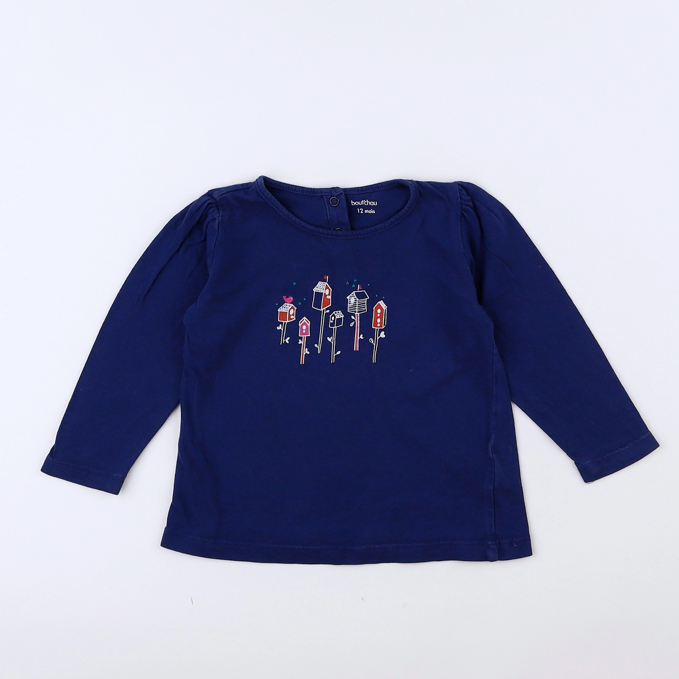 Boutchou - tee-shirt bleu - 12 mois