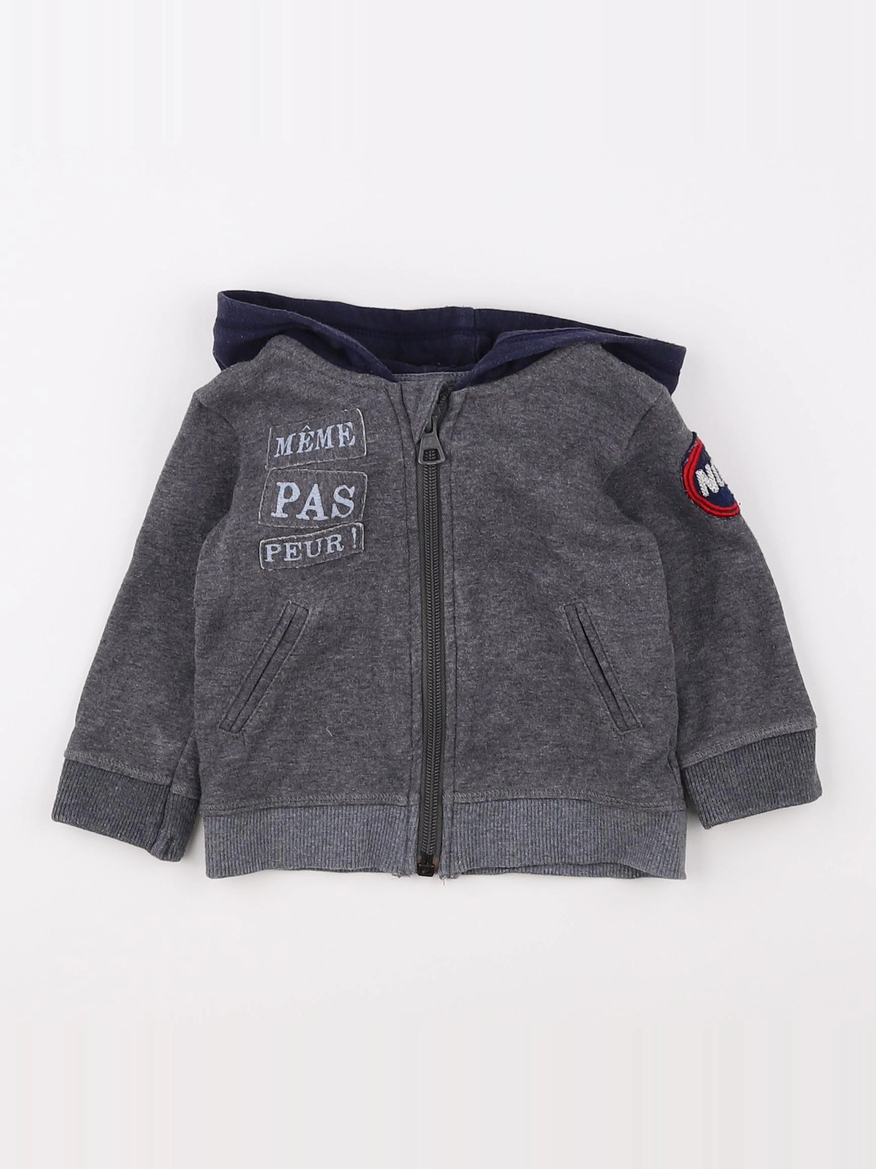 IKKS - sweat gris - 6 mois