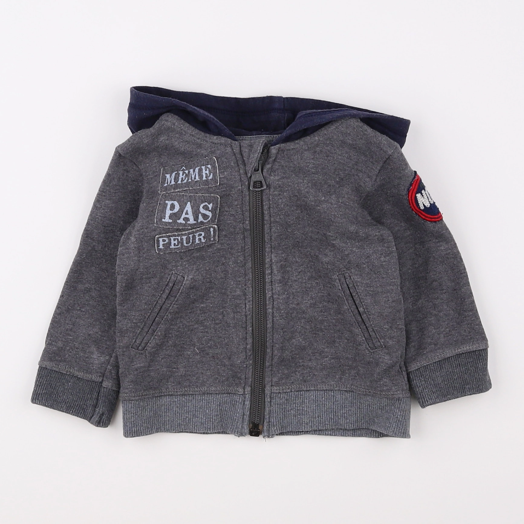 IKKS - sweat gris - 6 mois