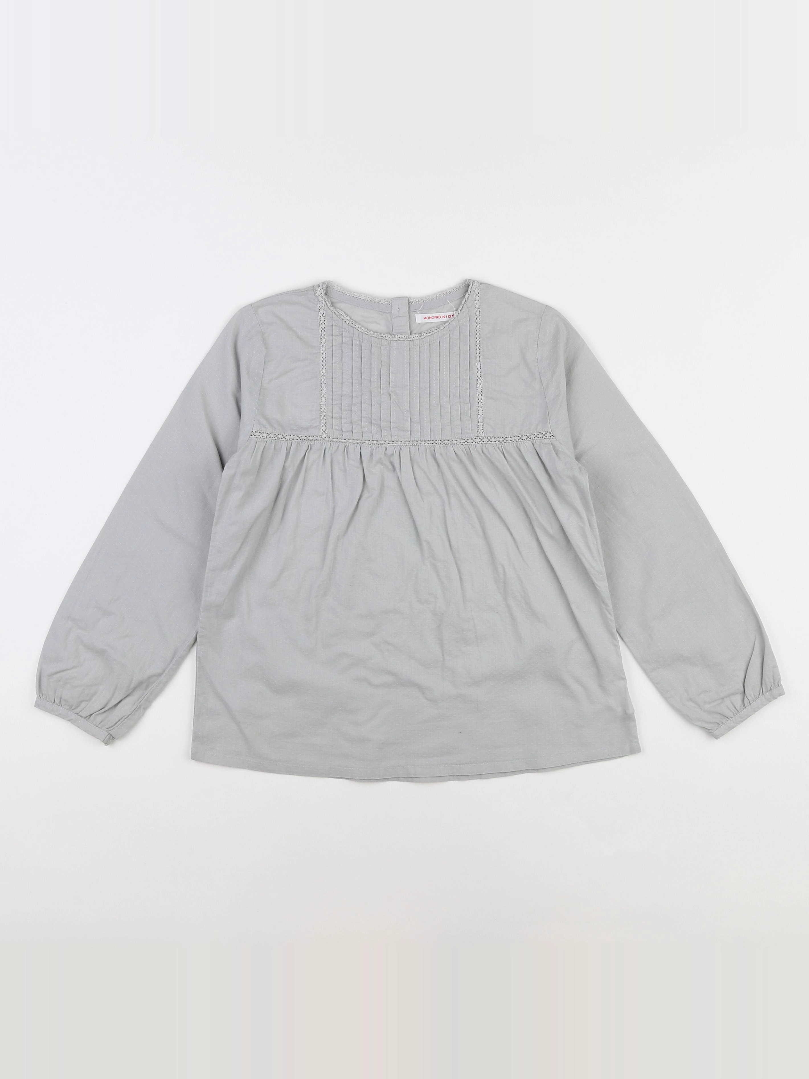 Monoprix - blouse gris - 8 ans