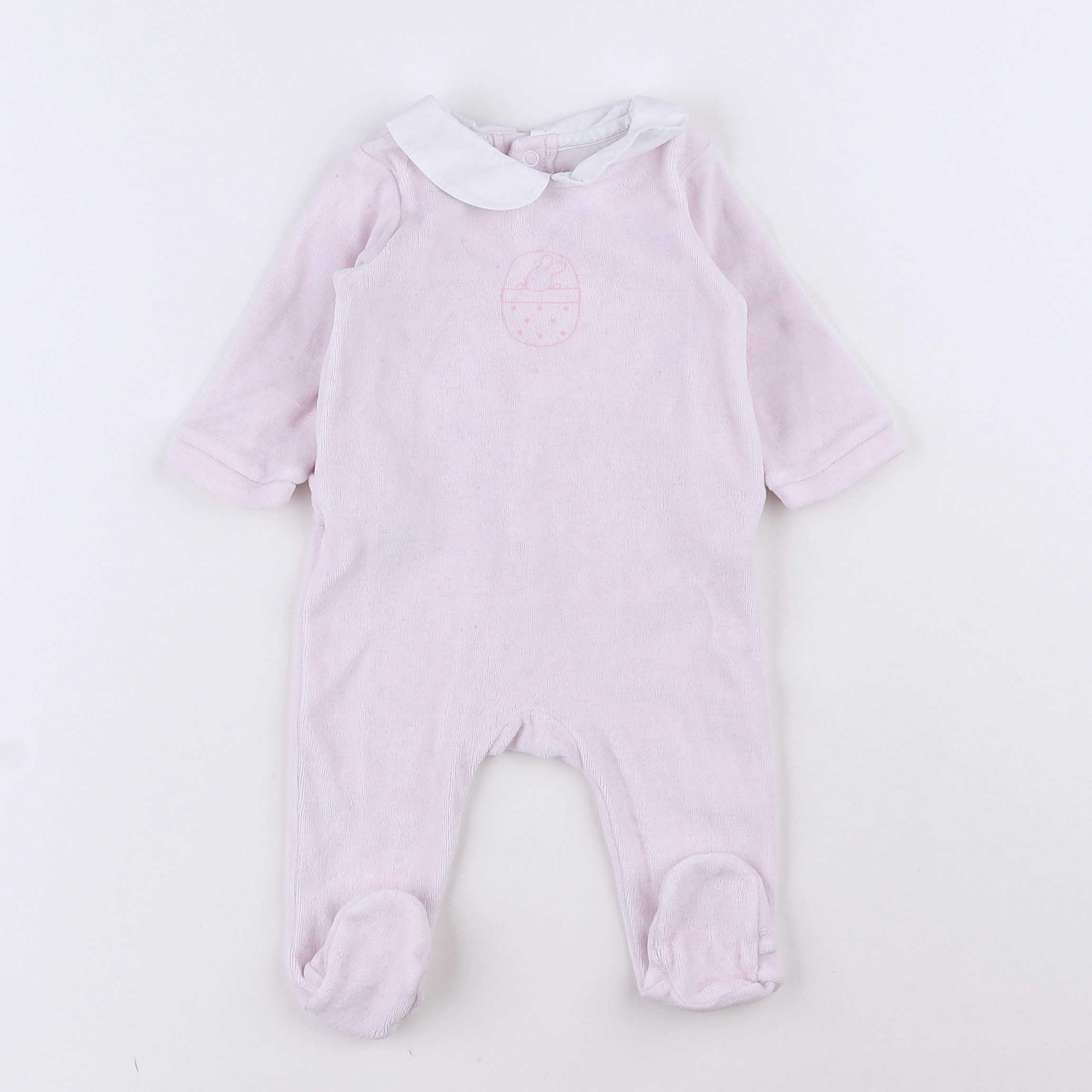 Jacadi - pyjama velours rose - 3 mois