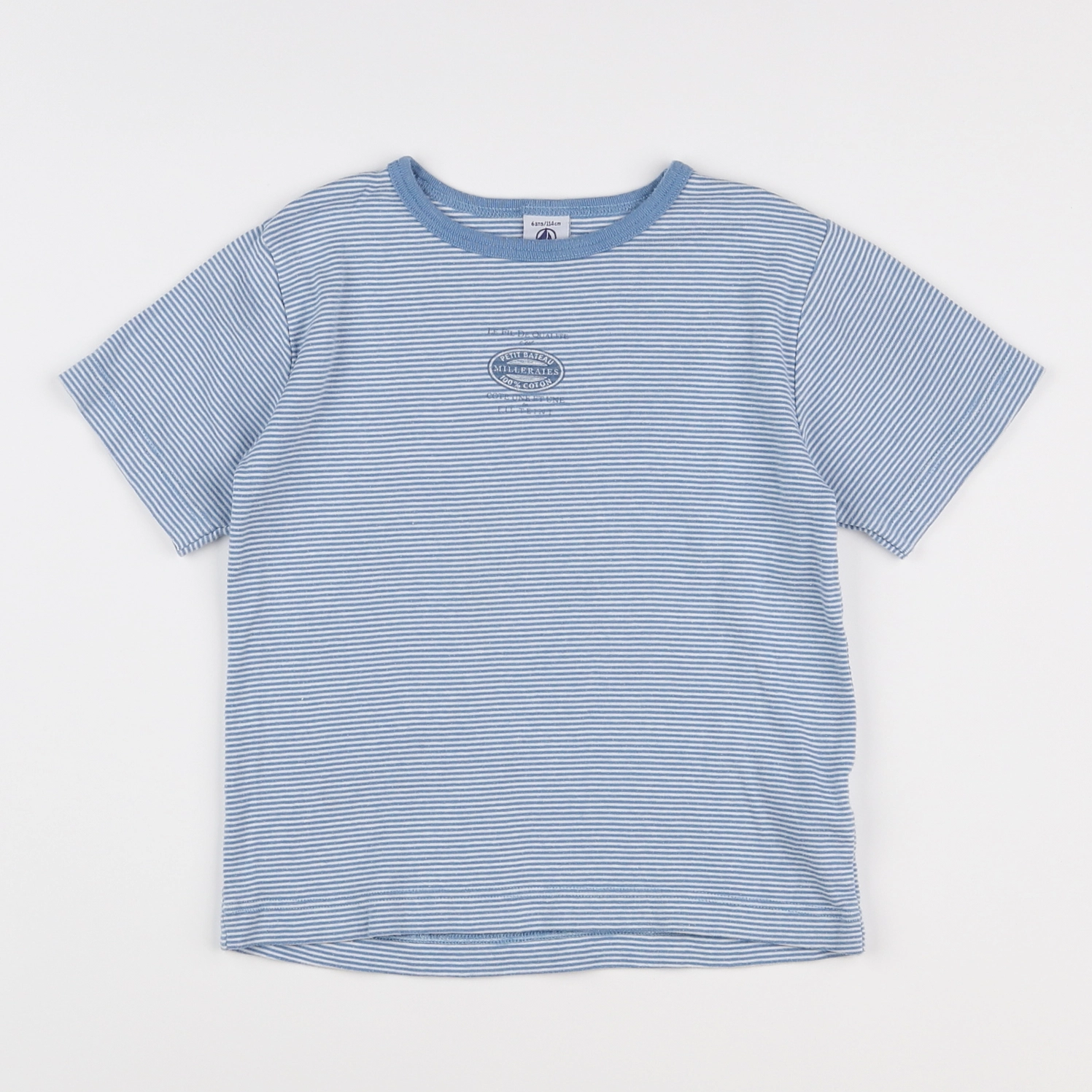 Petit Bateau - pyjama coton bleu - 6 ans