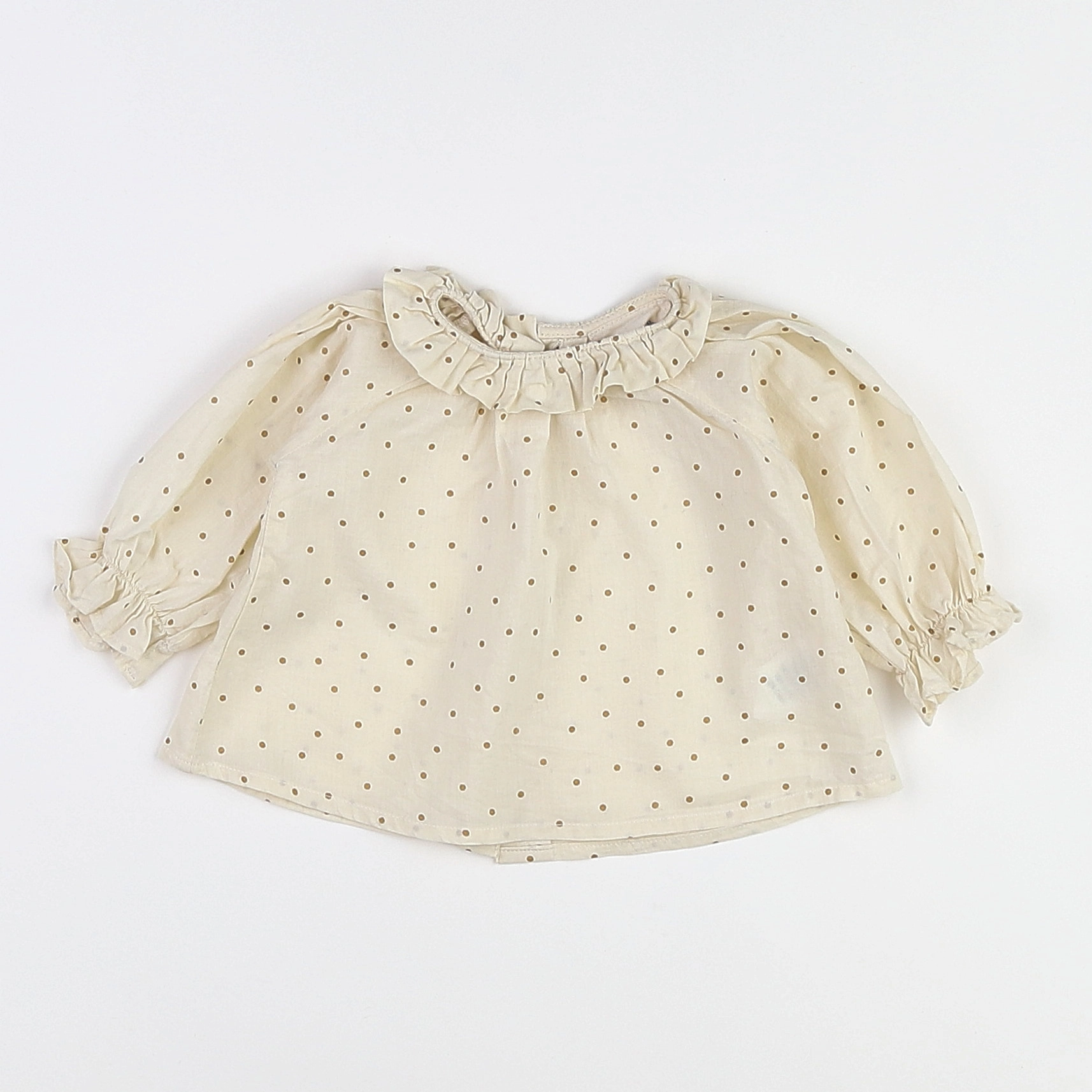 Louis Louise - blouse beige, or - 3 mois