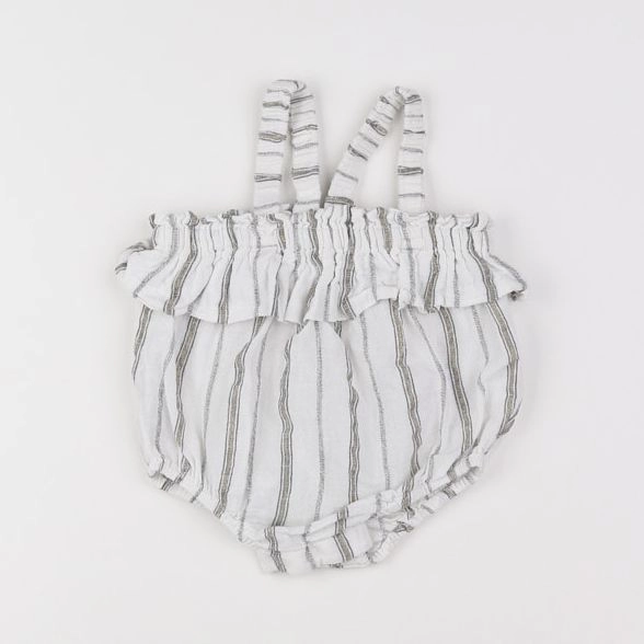 Vertbaudet - combinaison blanc, gris - 3 mois