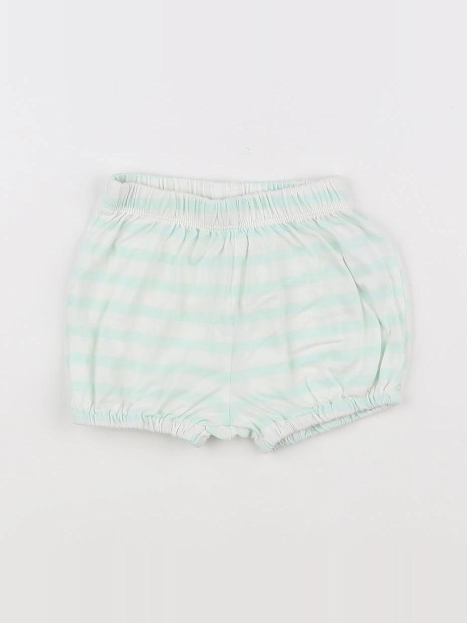 La Redoute - short blanc, bleu - 12 mois