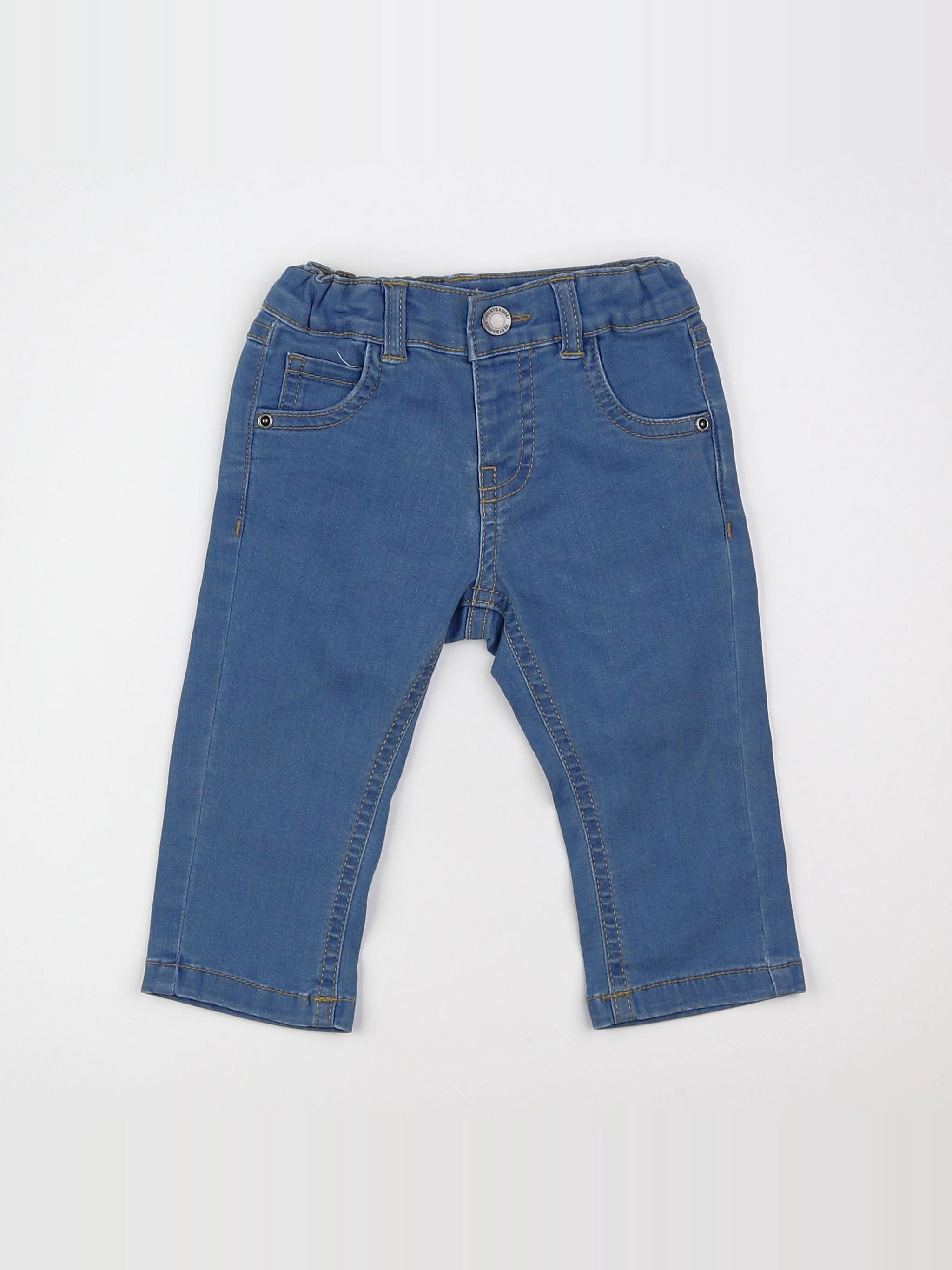 Vertbaudet - pantalon bleu - 9 mois