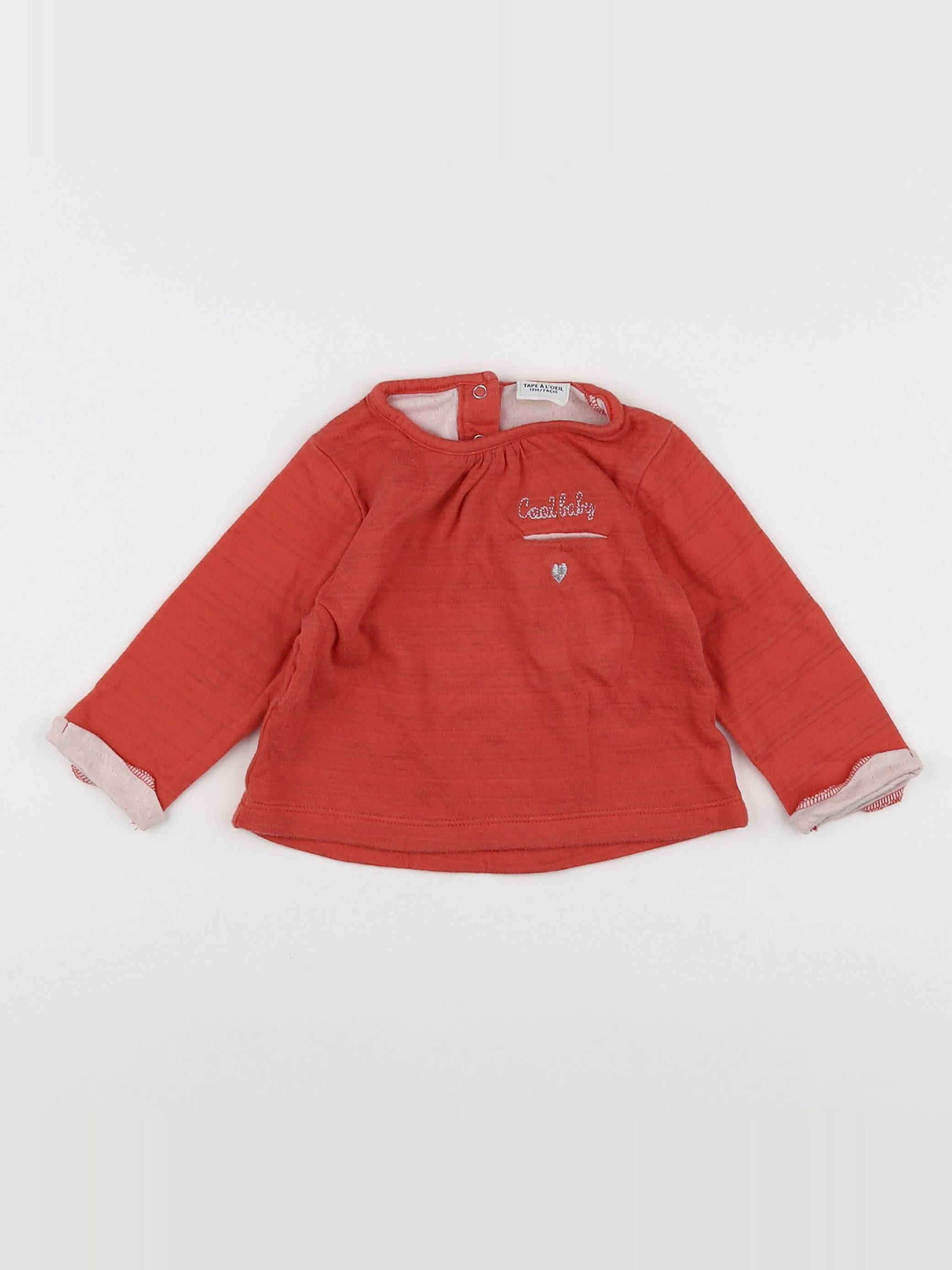 Tape à l'oeil - tee-shirt orange - 12 mois