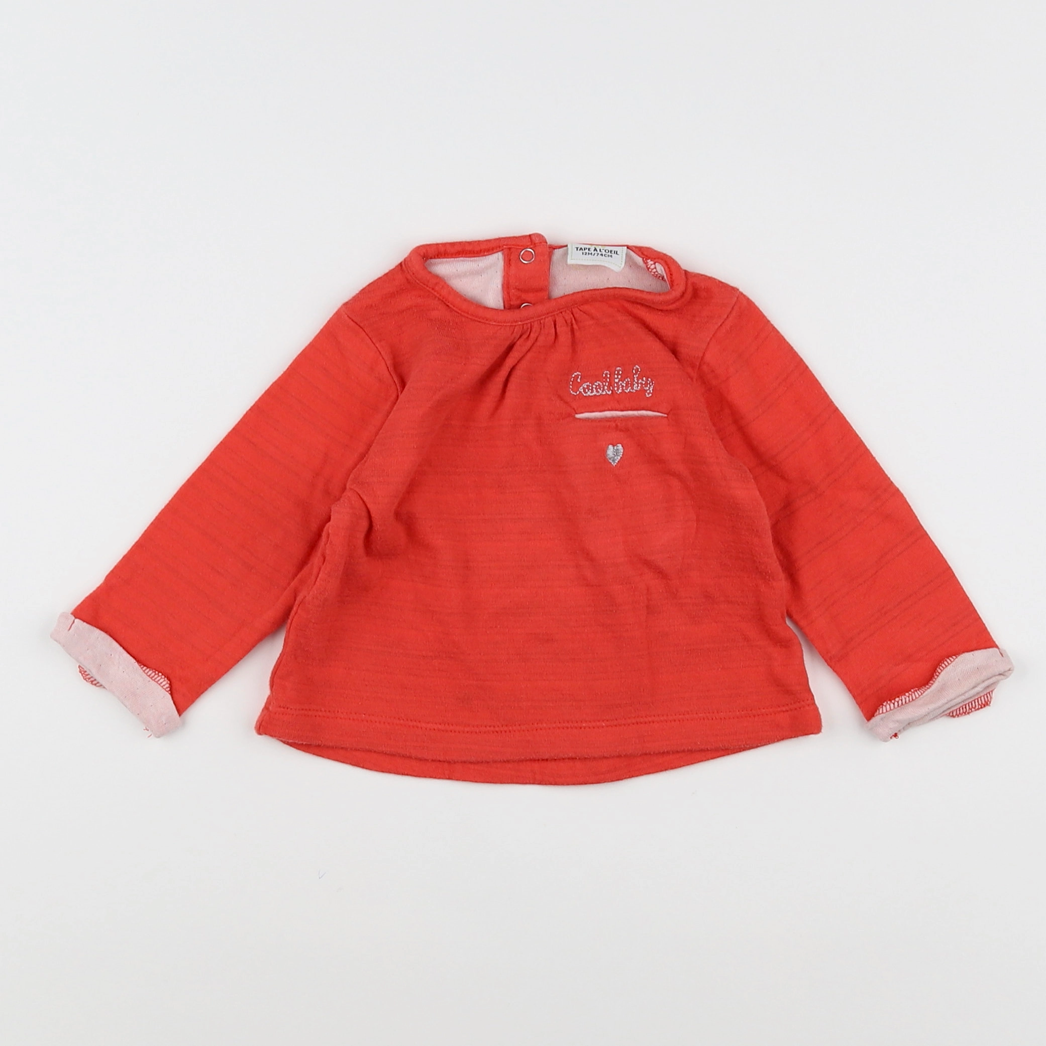 Tape à l'oeil - tee-shirt orange - 12 mois