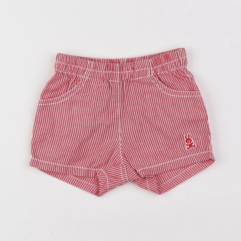 Benetton - short rouge - 9/12 mois