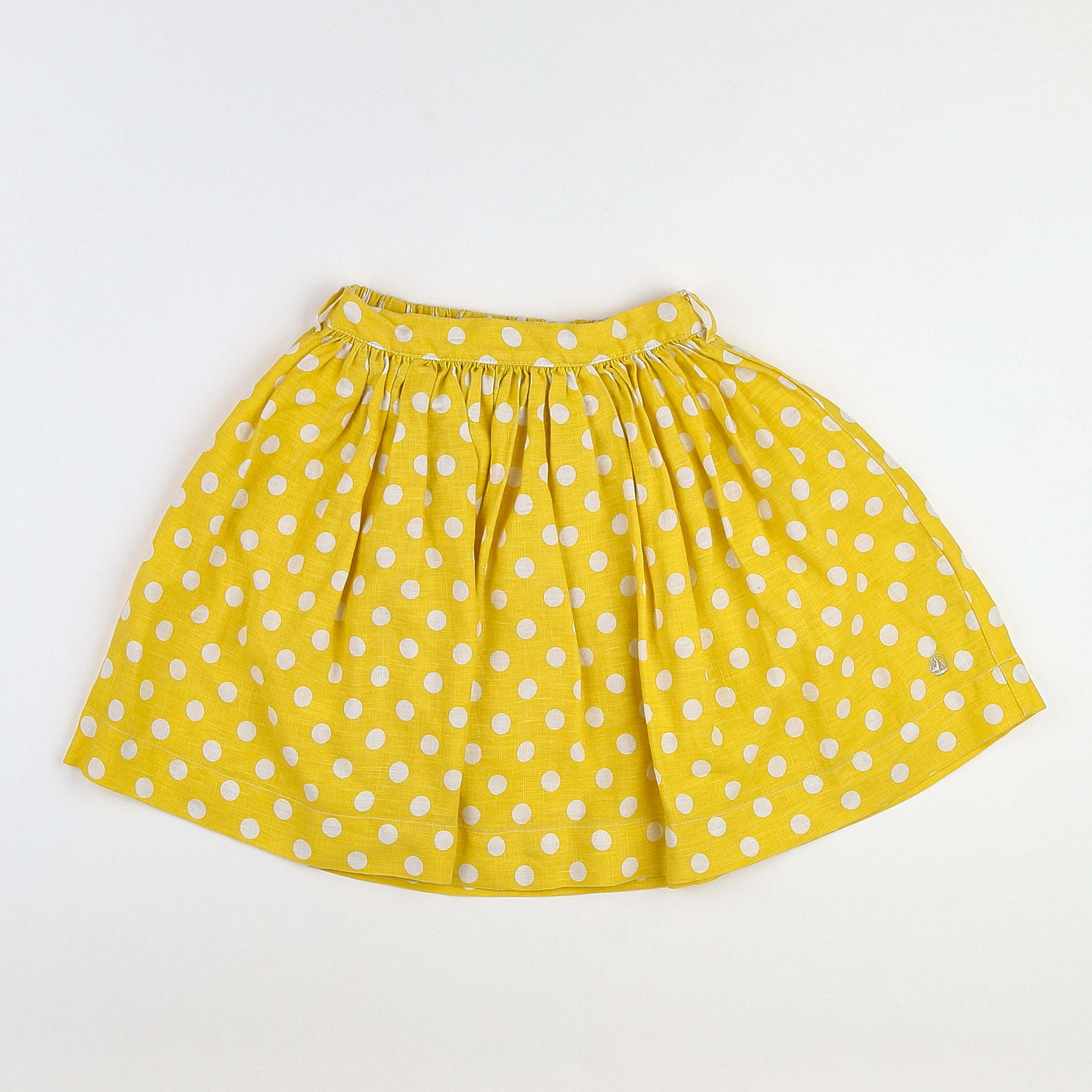 Petit Bateau - jupe jaune, blanc - 10 ans