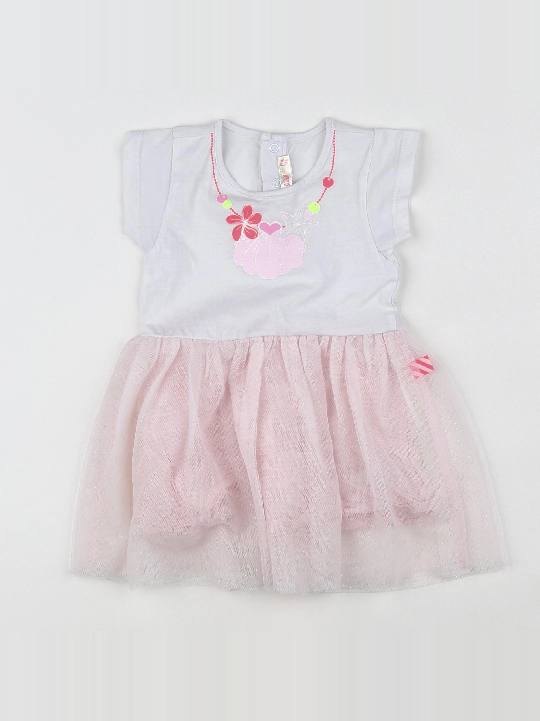 Billie Blush - robe blanc, rose - 12 mois