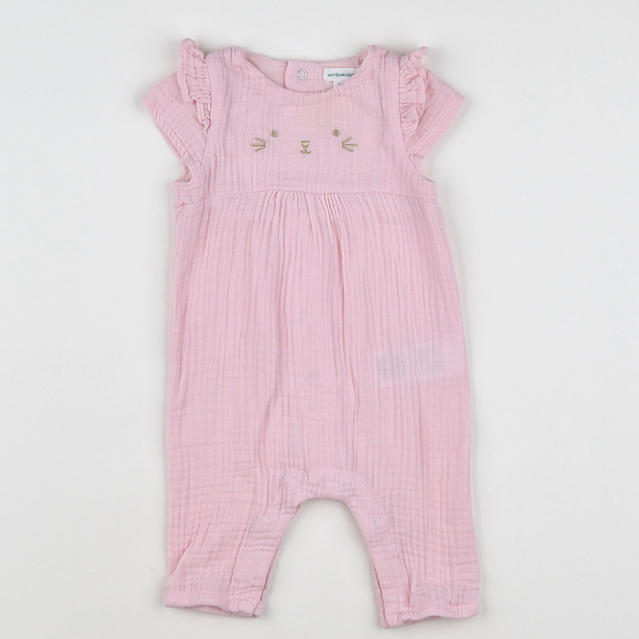 Vertbaudet - combinaison rose - 3 mois