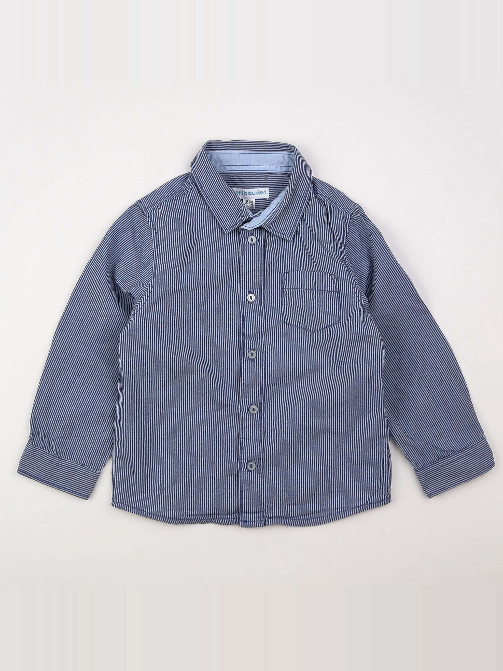 Vertbaudet - chemise bleu - 2 ans