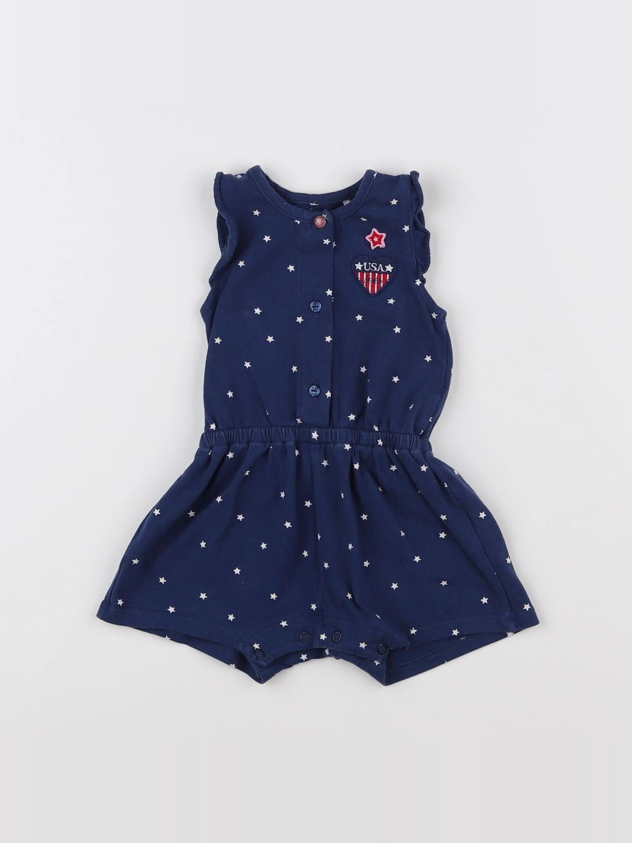 IKKS - combinaison bleu, blanc - 3 mois