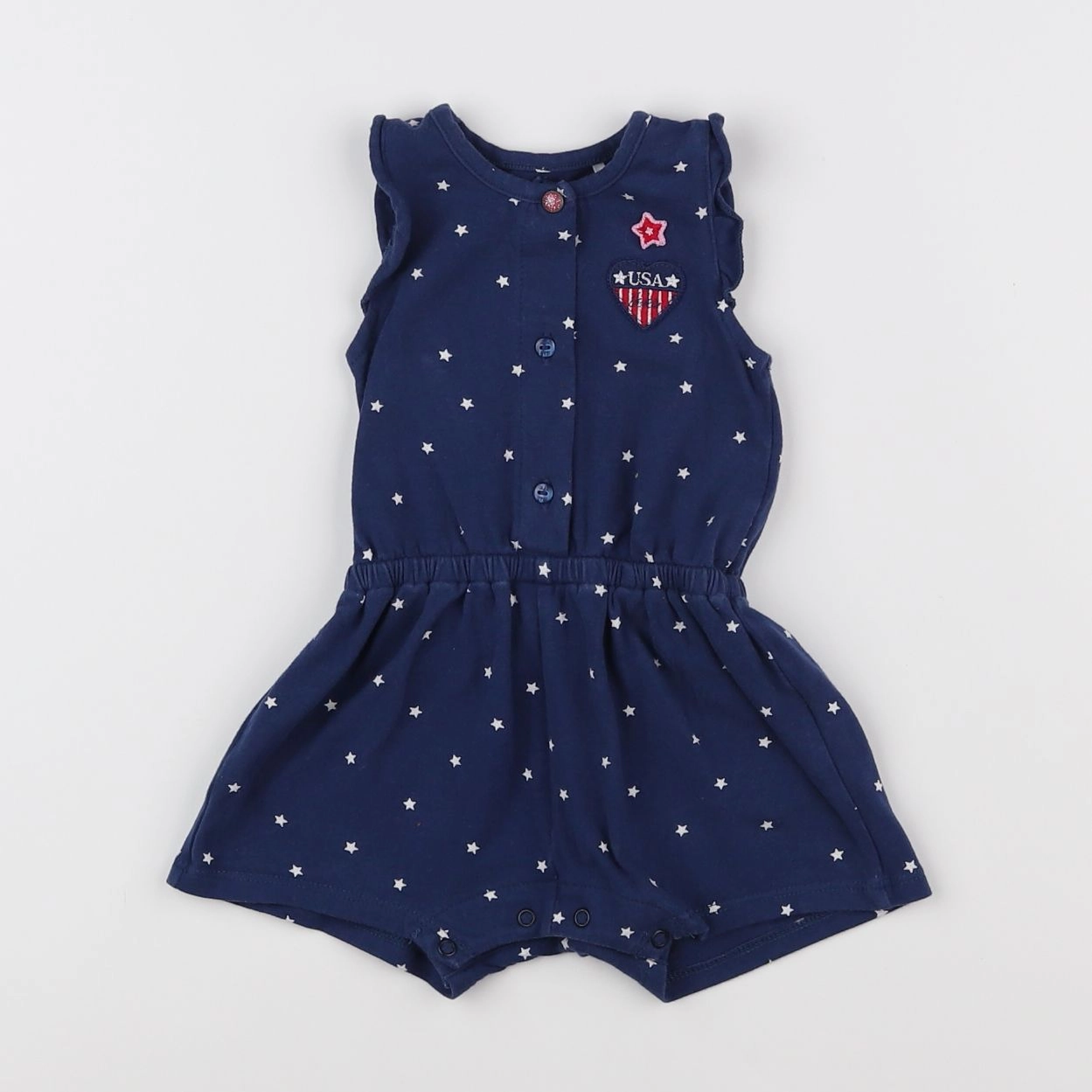 IKKS - combinaison bleu, blanc - 3 mois