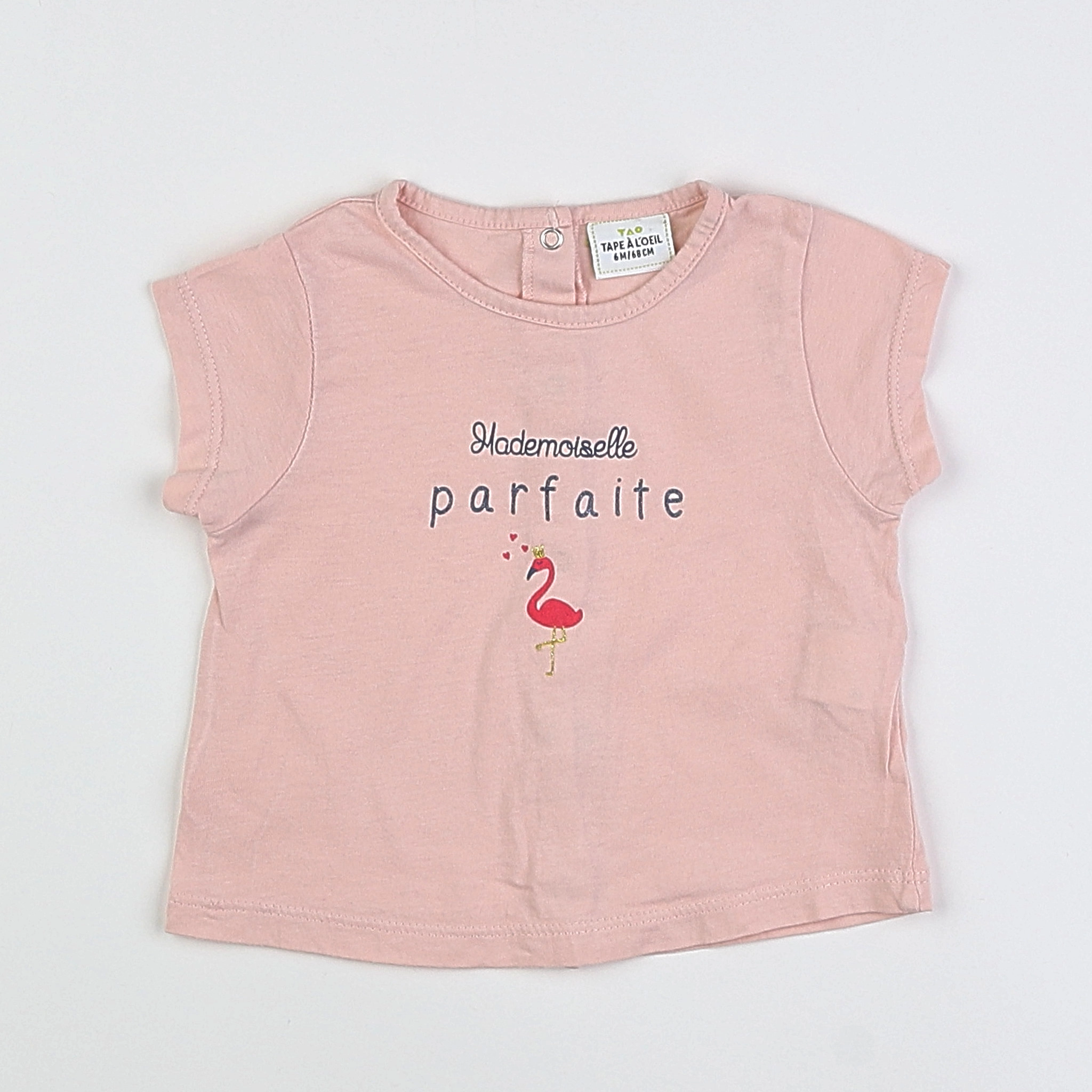 Tape à l'oeil - tee-shirt rose - 6 mois