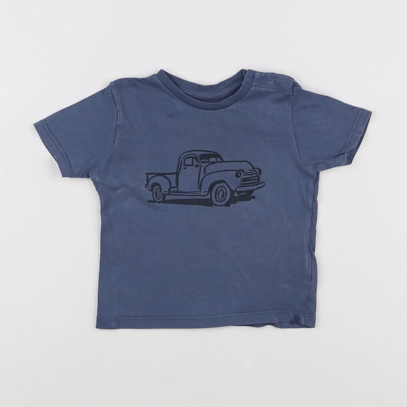 Boutchou - tee-shirt bleu - 12 mois