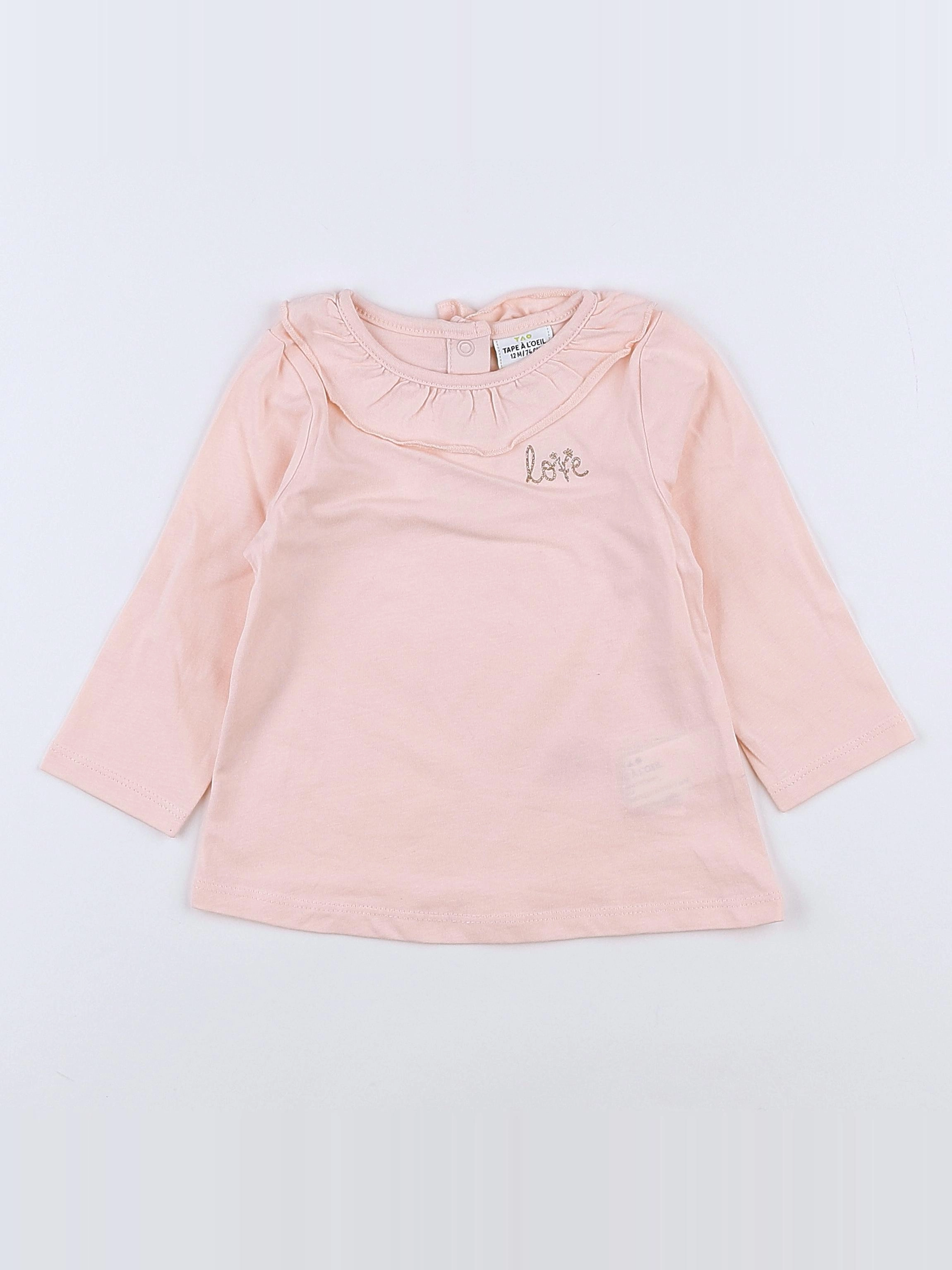 Tape à l'oeil - tee-shirt rose - 12 mois