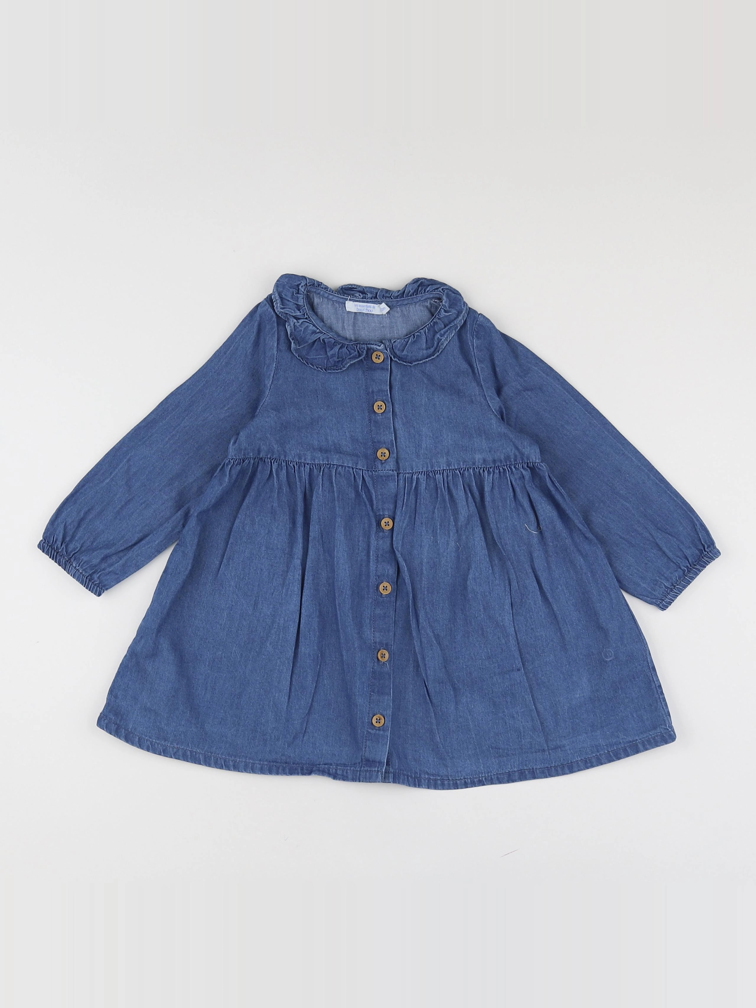 Boutchou - robe bleu - 12 mois