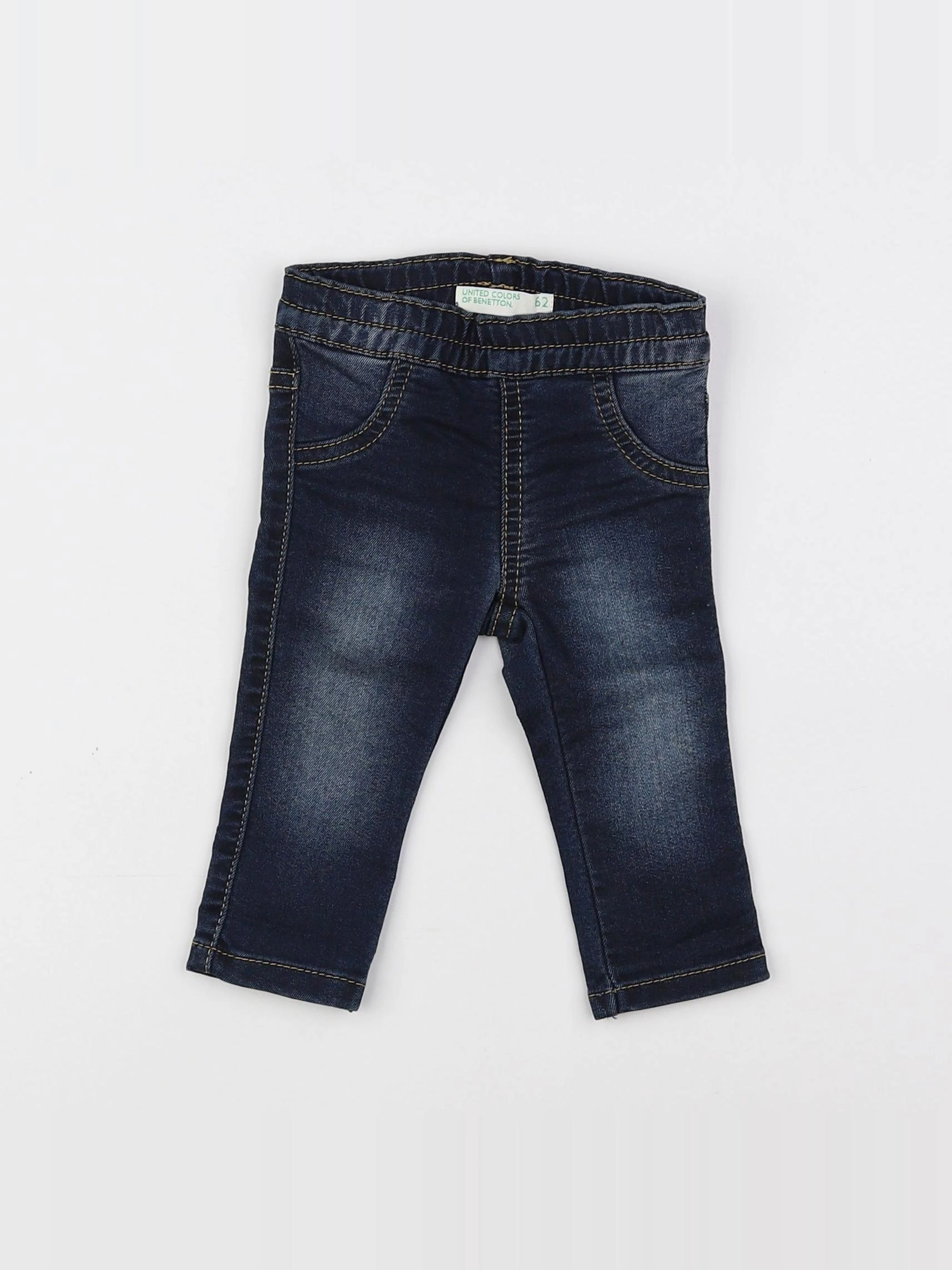 Benetton - jegging bleu - 6 mois