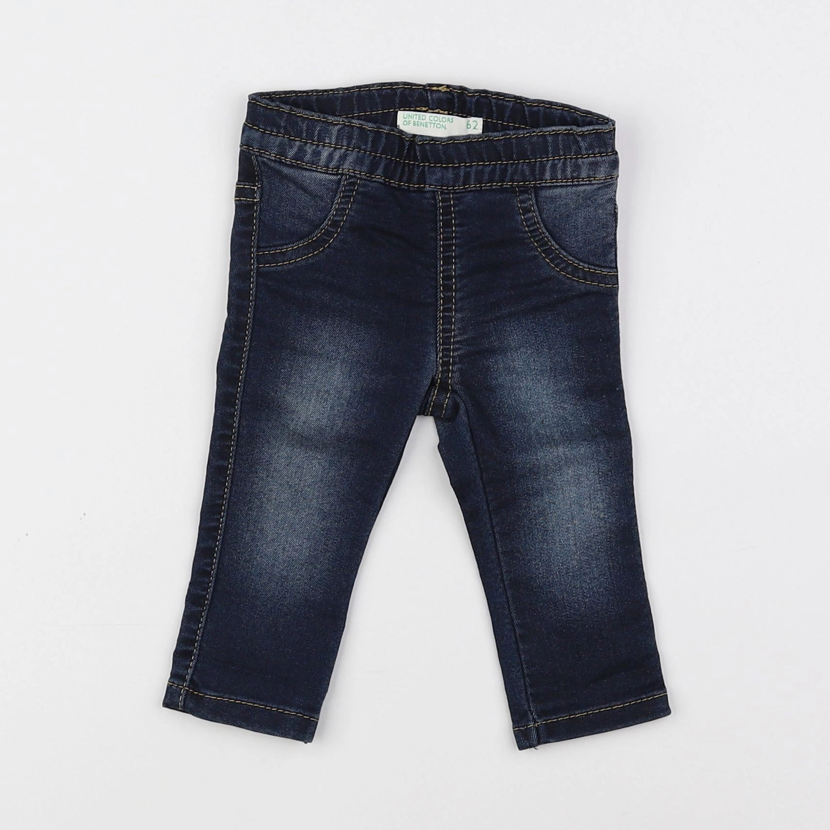 Benetton - jegging bleu - 6 mois