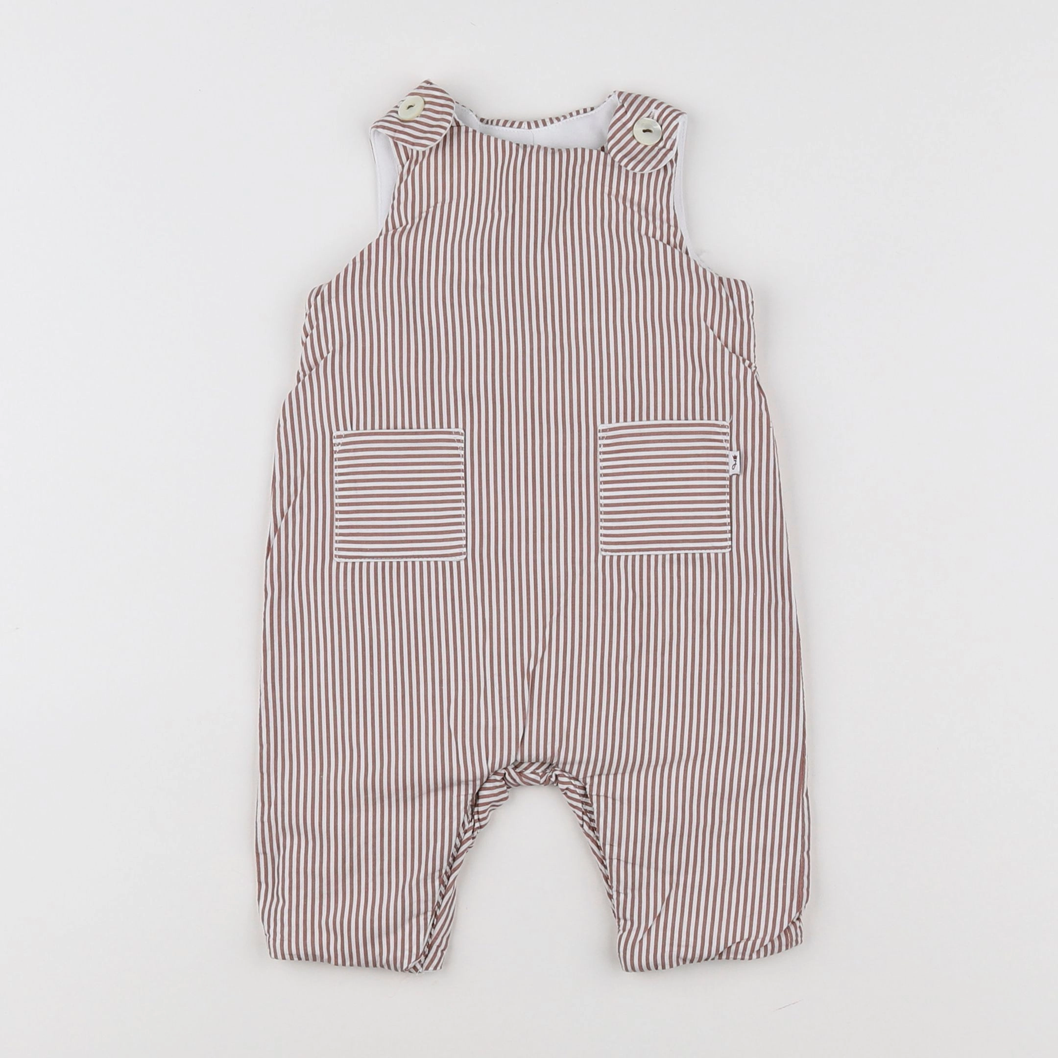 Jacadi - combinaison marron, blanc - 3 mois