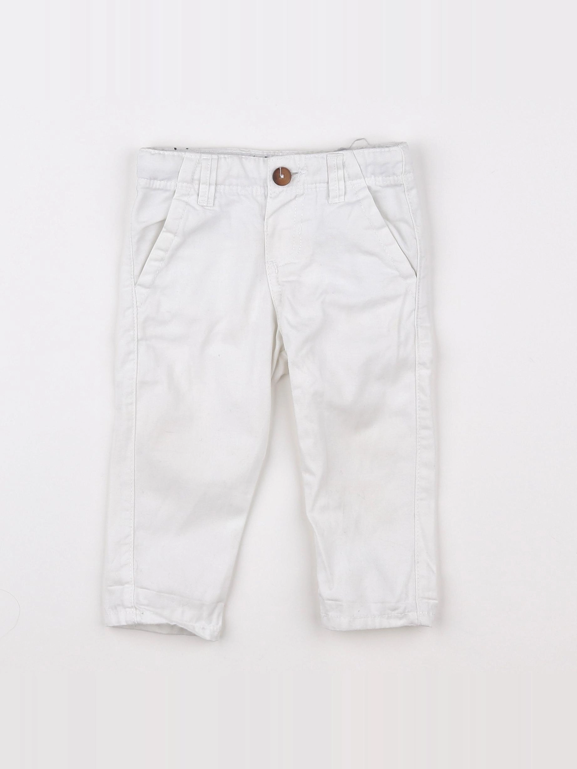 Boutchou - pantalon blanc - 9 mois