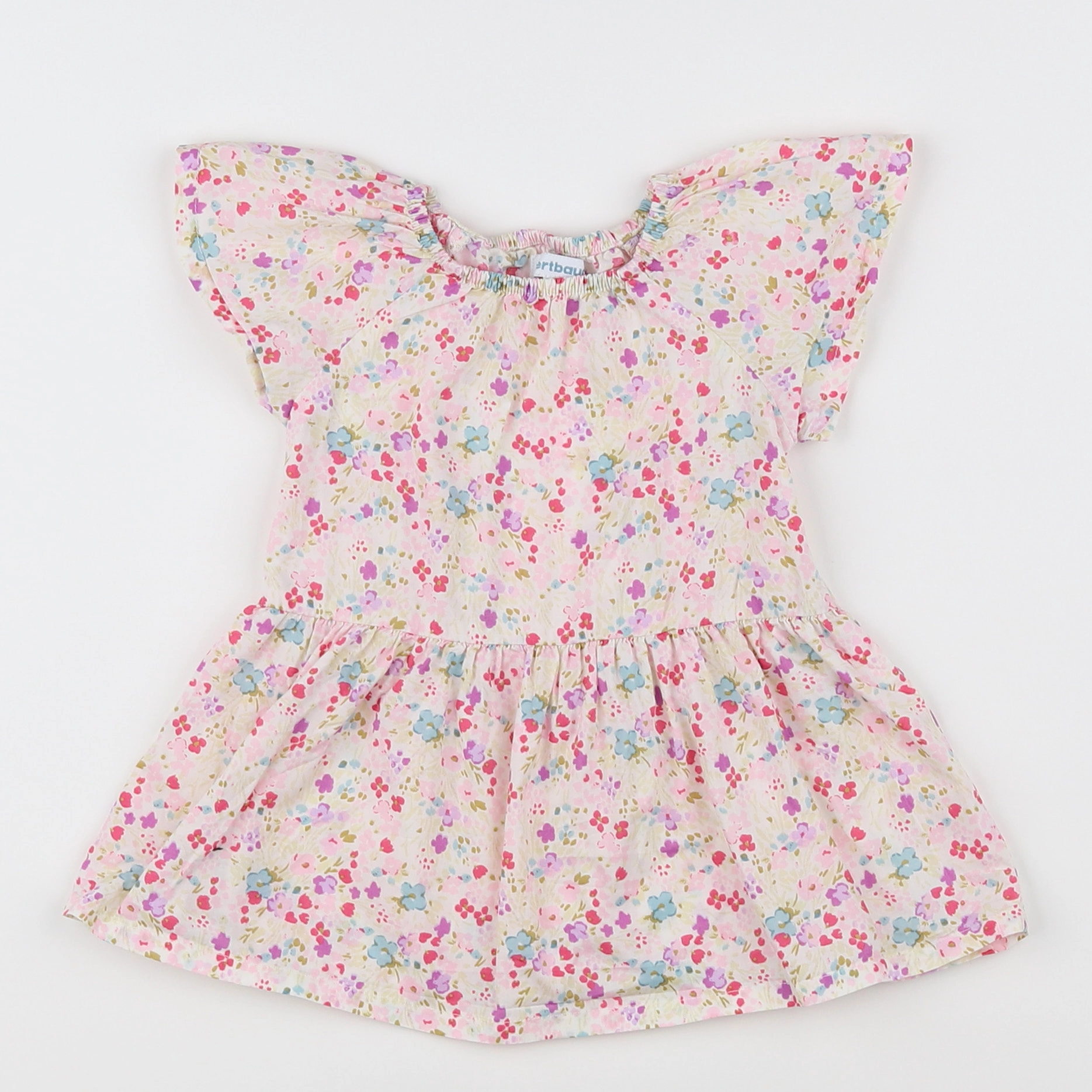 Vertbaudet - robe multicolore - 6 mois