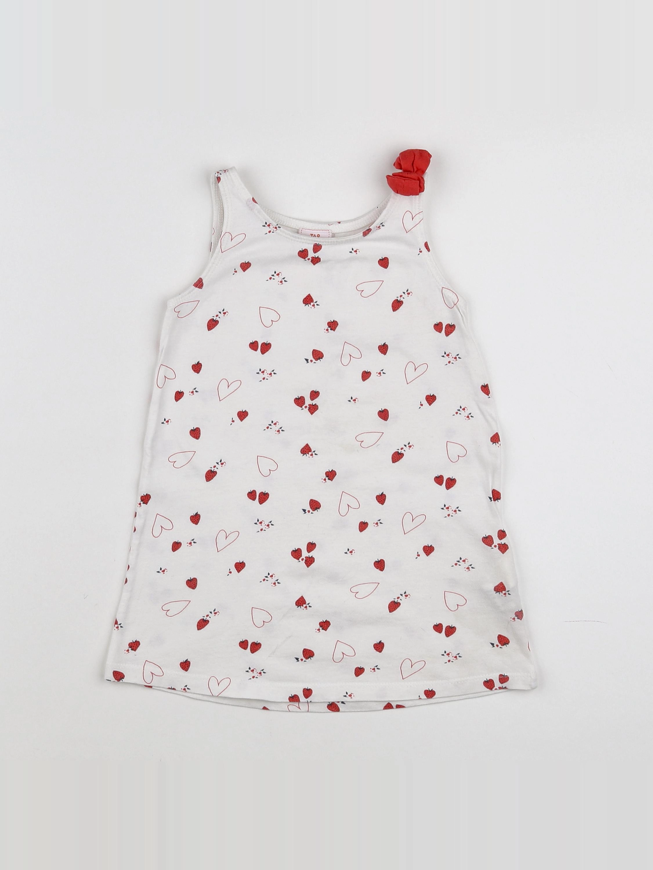 Tape à l'oeil - robe blanc, rouge - 2 ans