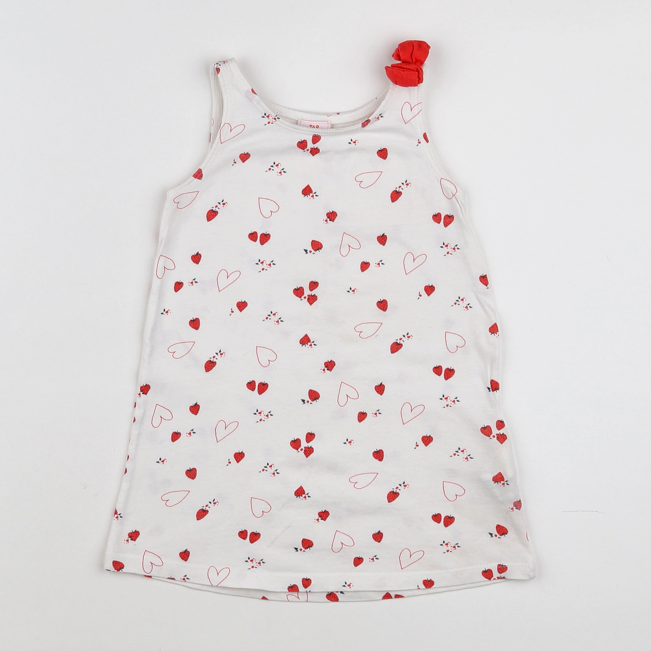Tape à l'oeil - robe blanc, rouge - 2 ans
