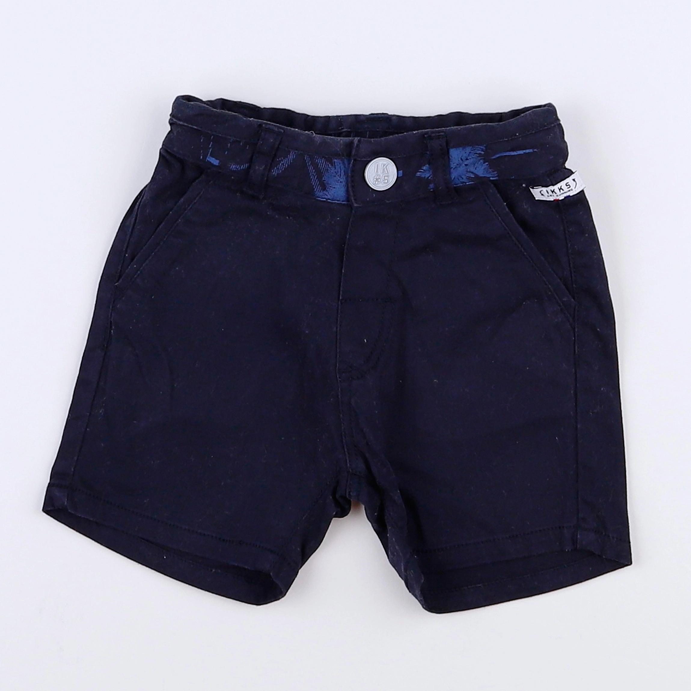 IKKS - short bleu - 6 mois