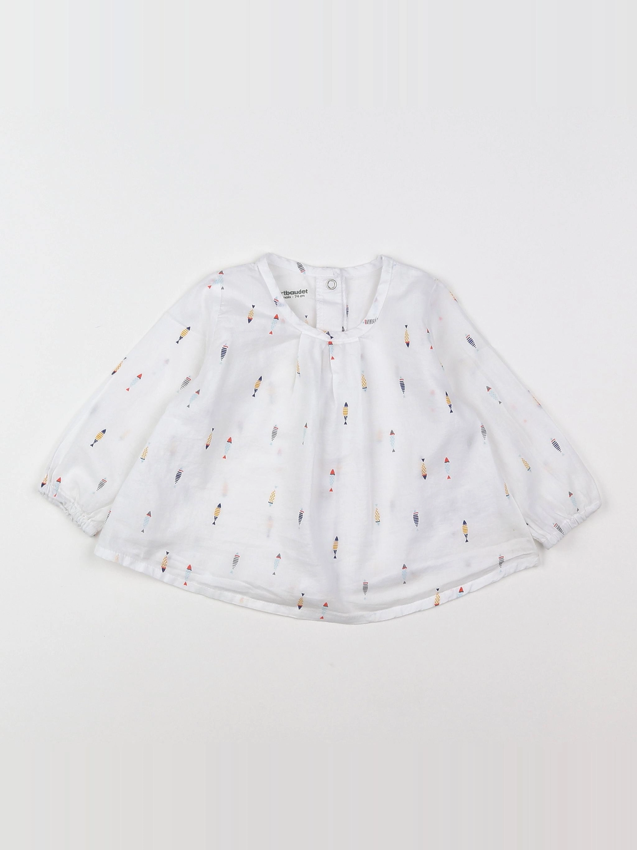 Vertbaudet - blouse blanc - 12 mois