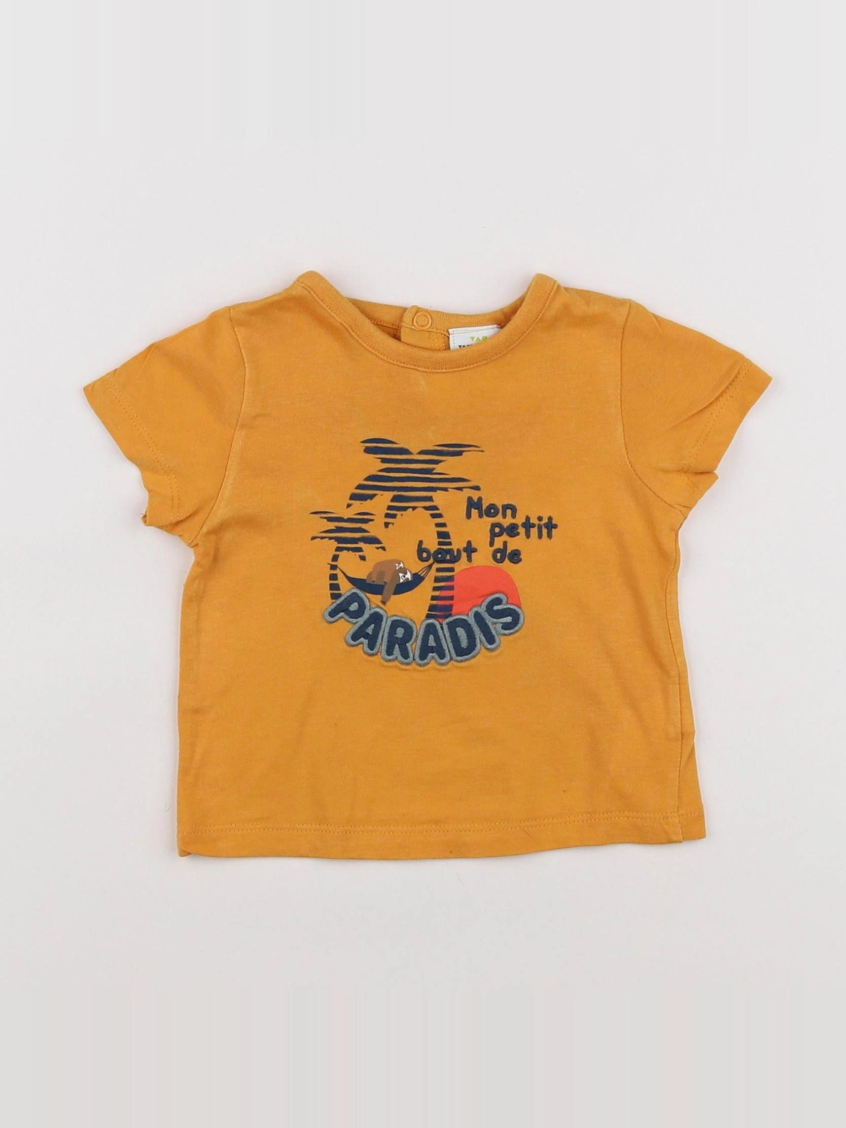 Tape à l'oeil - tee-shirt orange - 6 mois