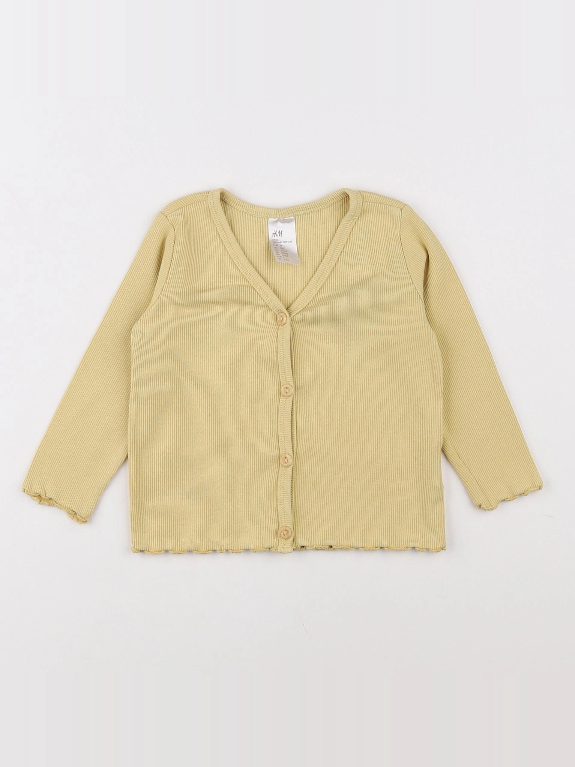 H&M - tee-shirt jaune - 9 mois