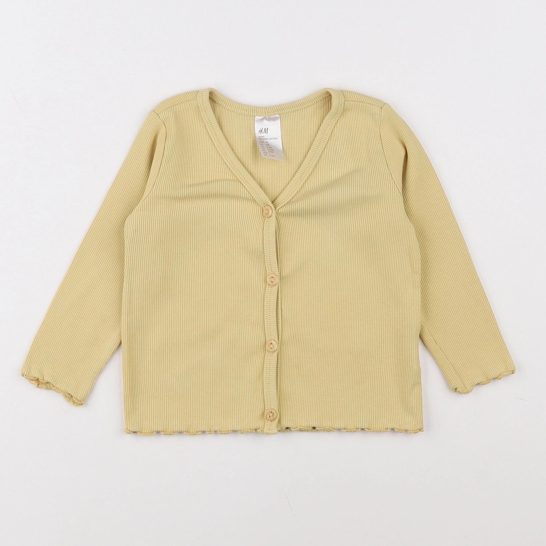 H&M - tee-shirt jaune - 9 mois