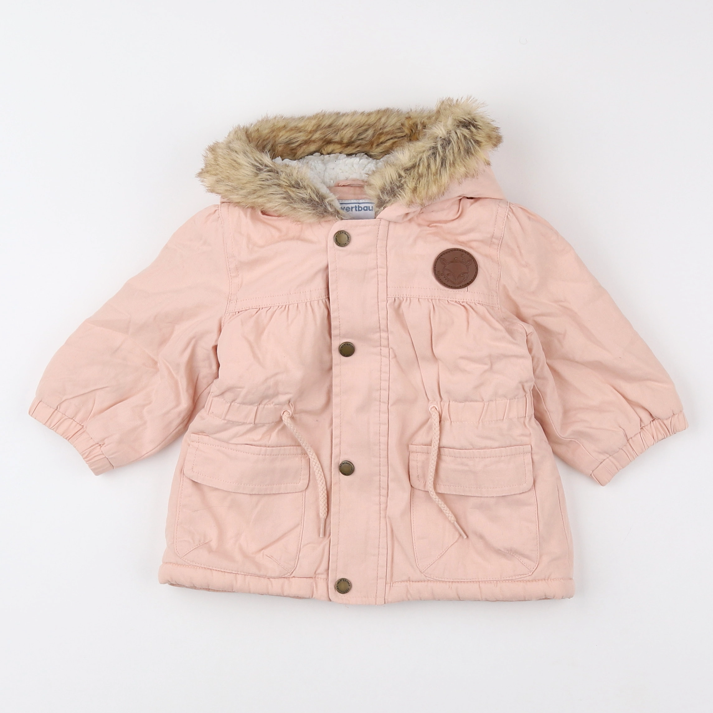 Vertbaudet - parka rose - 9 mois