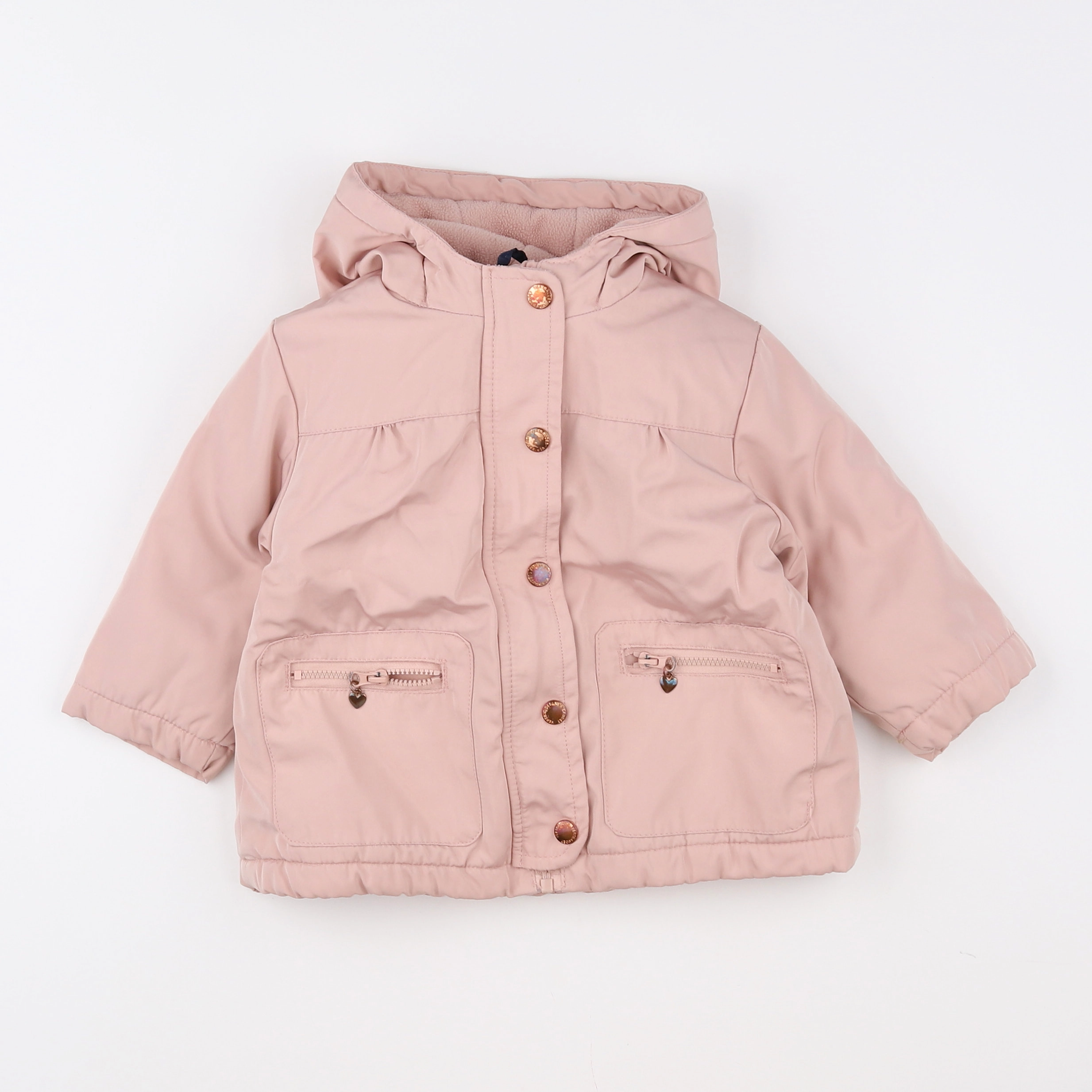 Vertbaudet - parka rose - 12 mois