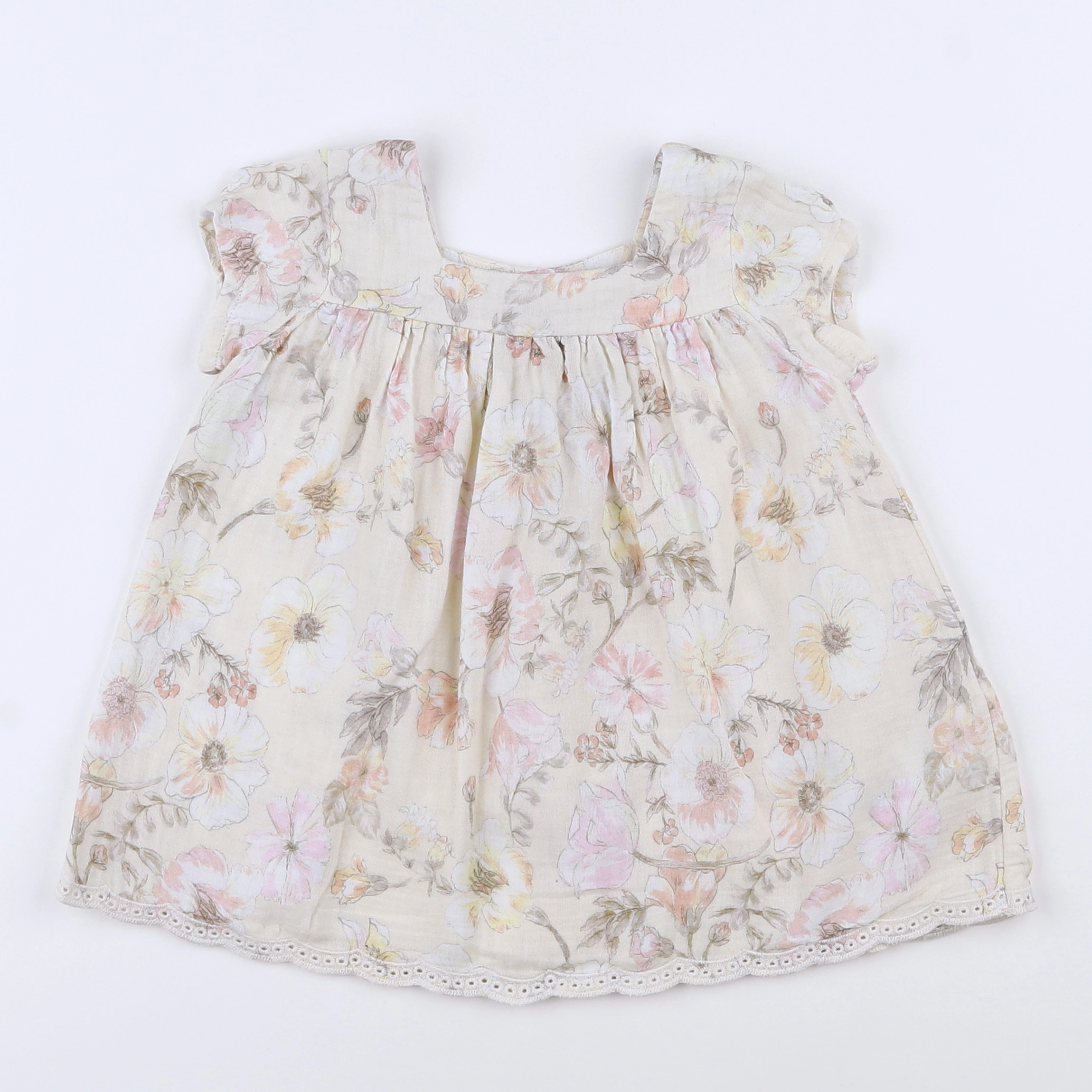 Vertbaudet - robe beige - 9 mois