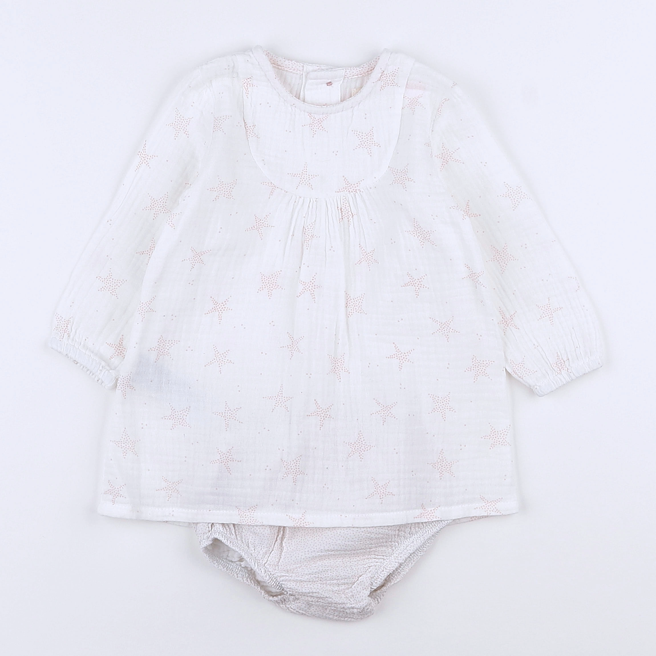 Mango - robe blanc, rose - 9/12 mois