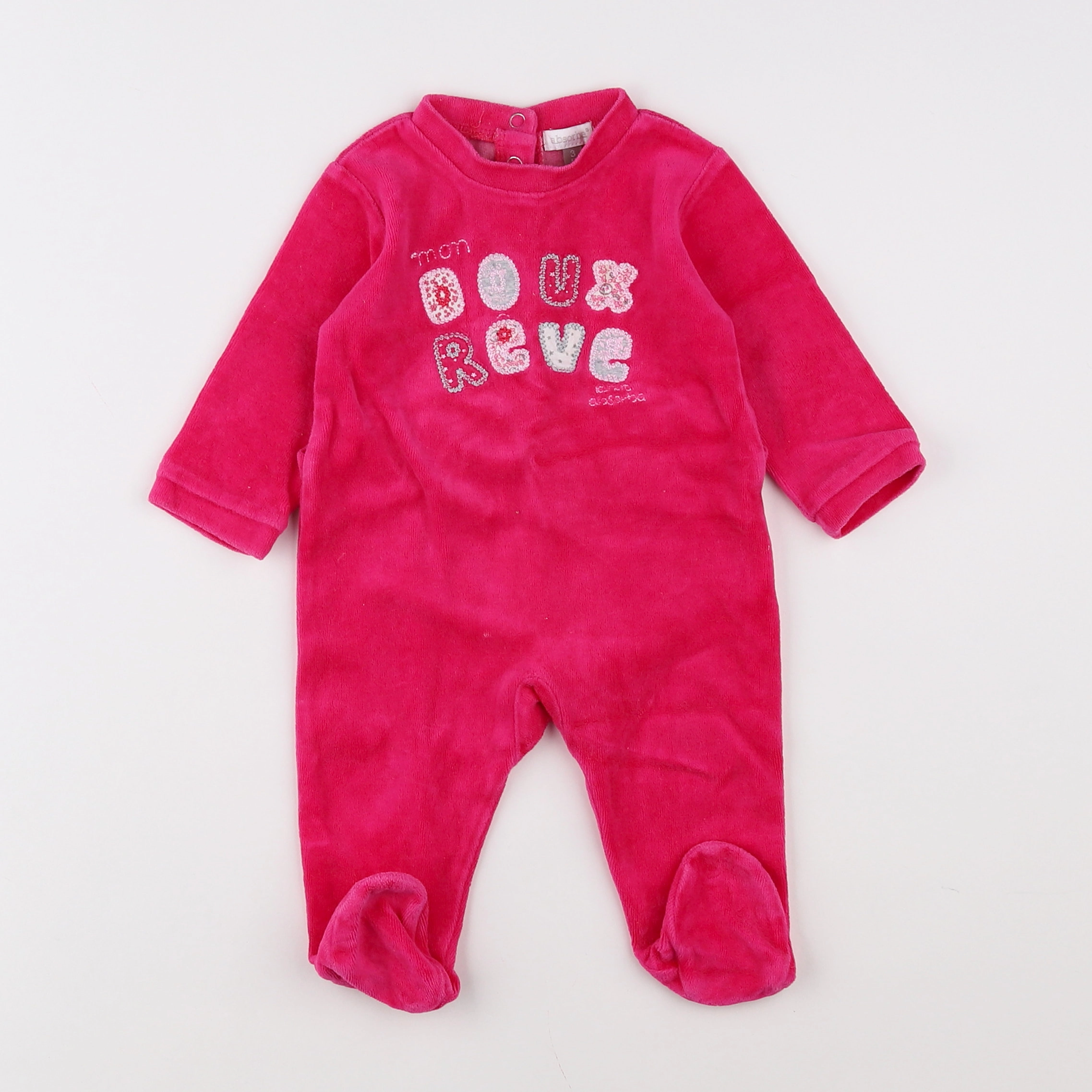 Absorba - pyjama velours rose - 3 mois