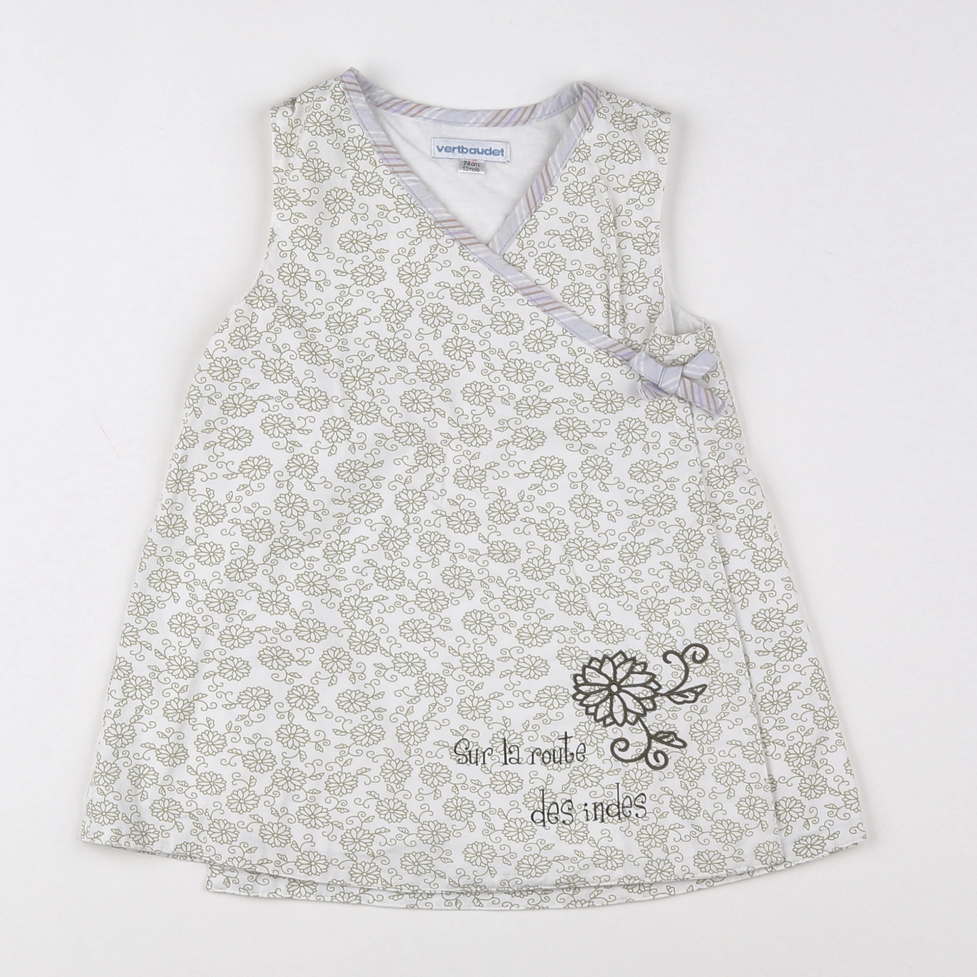 Vertbaudet - robe multicolore - 12 mois