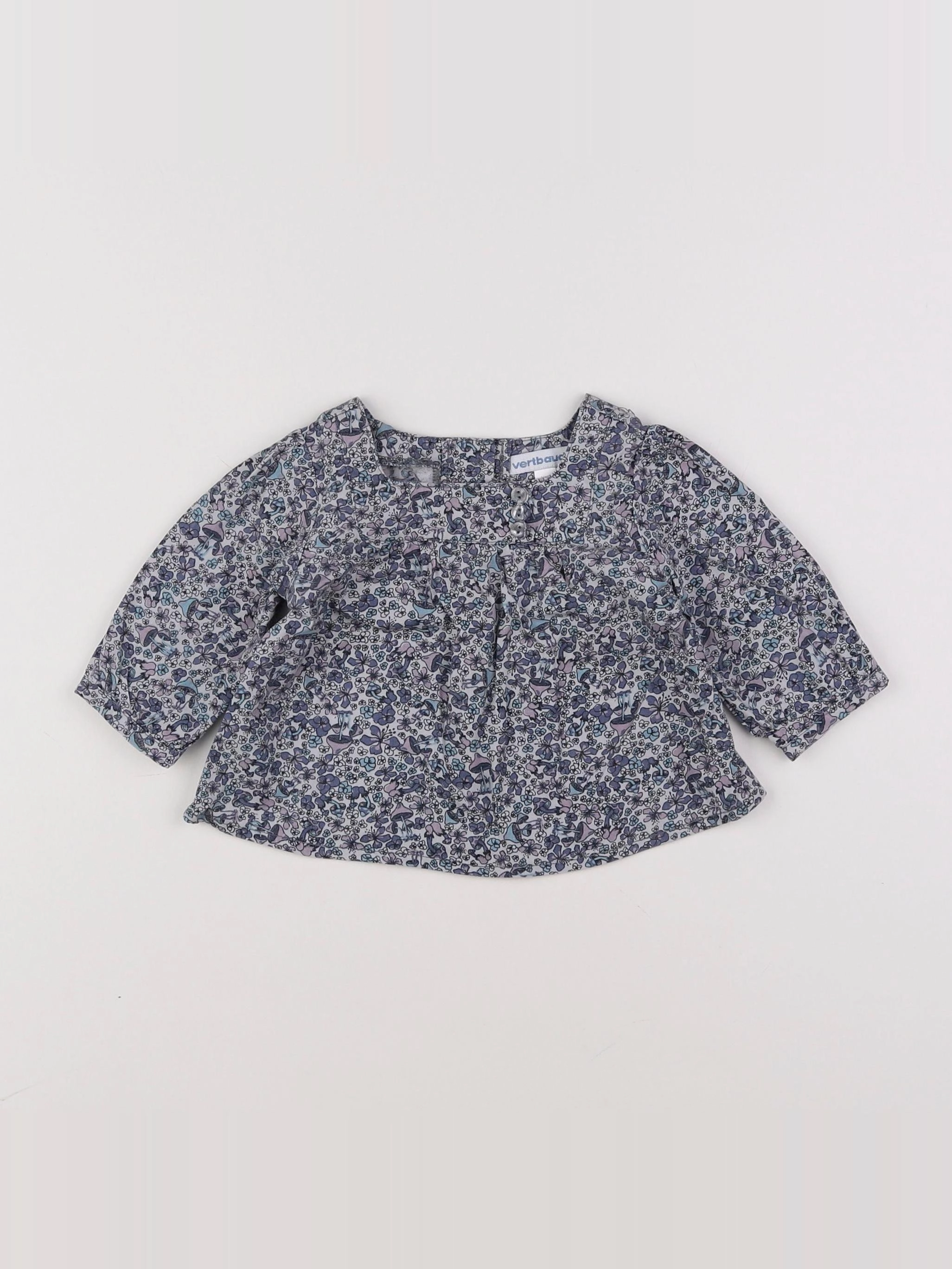 Vertbaudet - blouse bleu - 1 mois