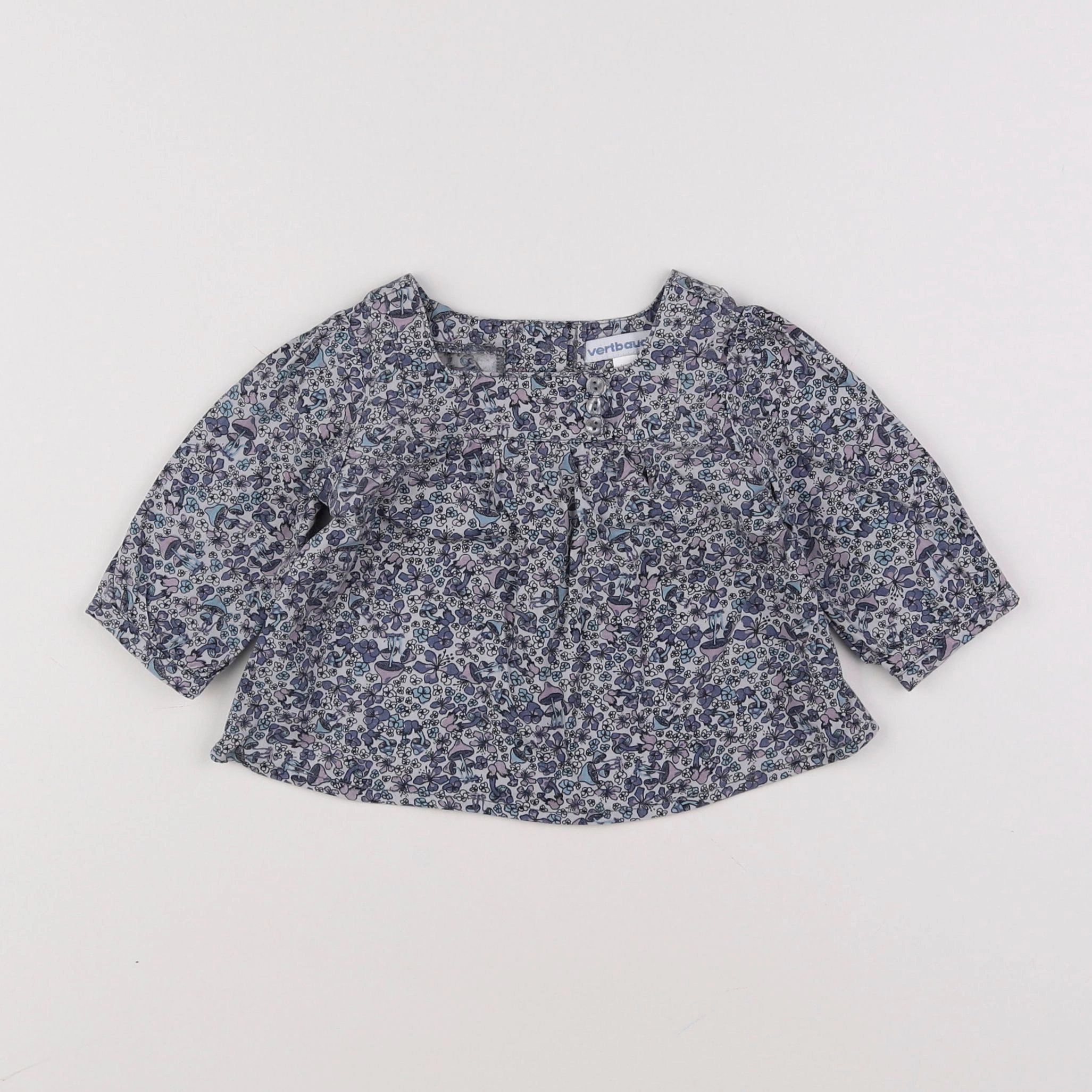 Vertbaudet - blouse bleu - 1 mois