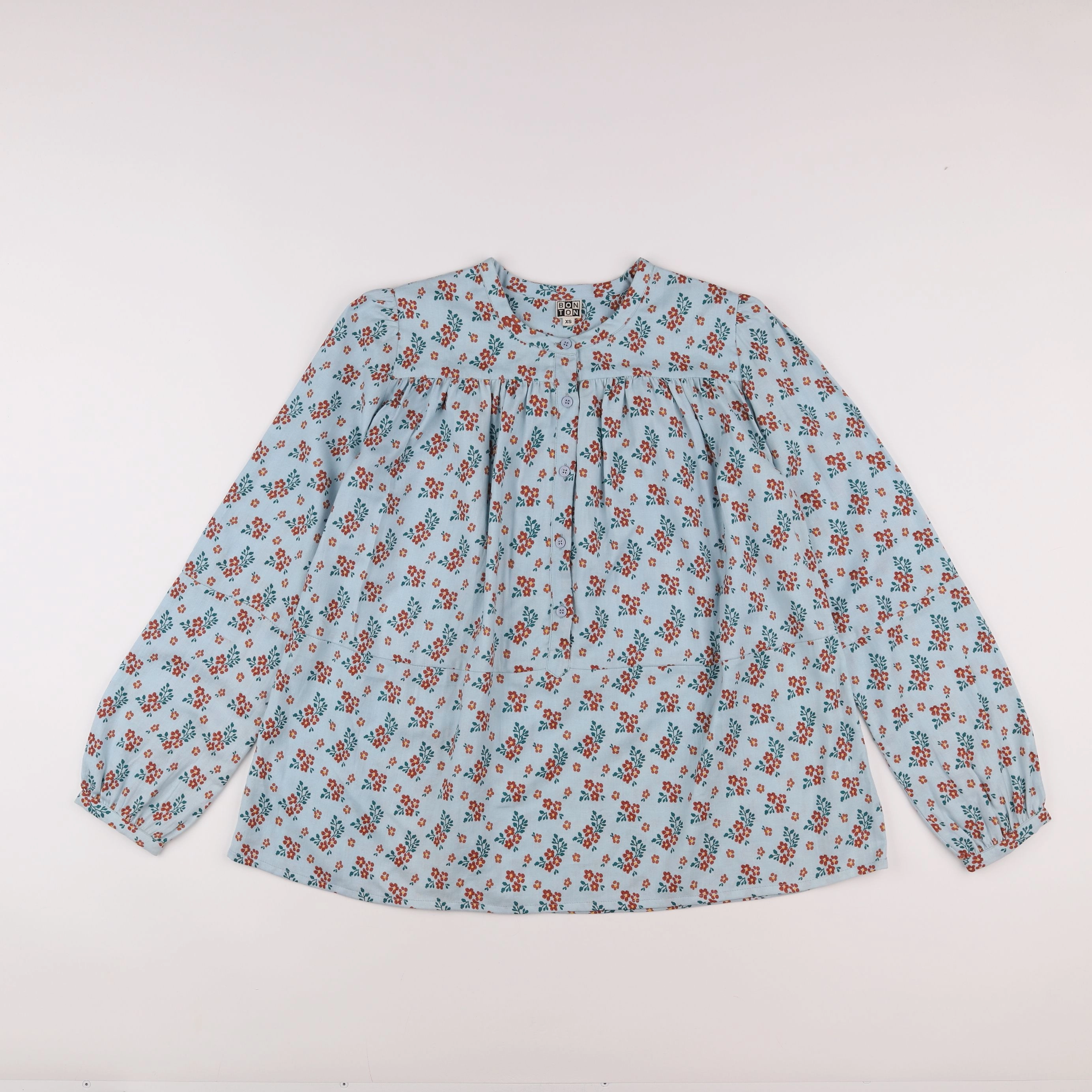 Bonton - blouse bleu - 14 ans