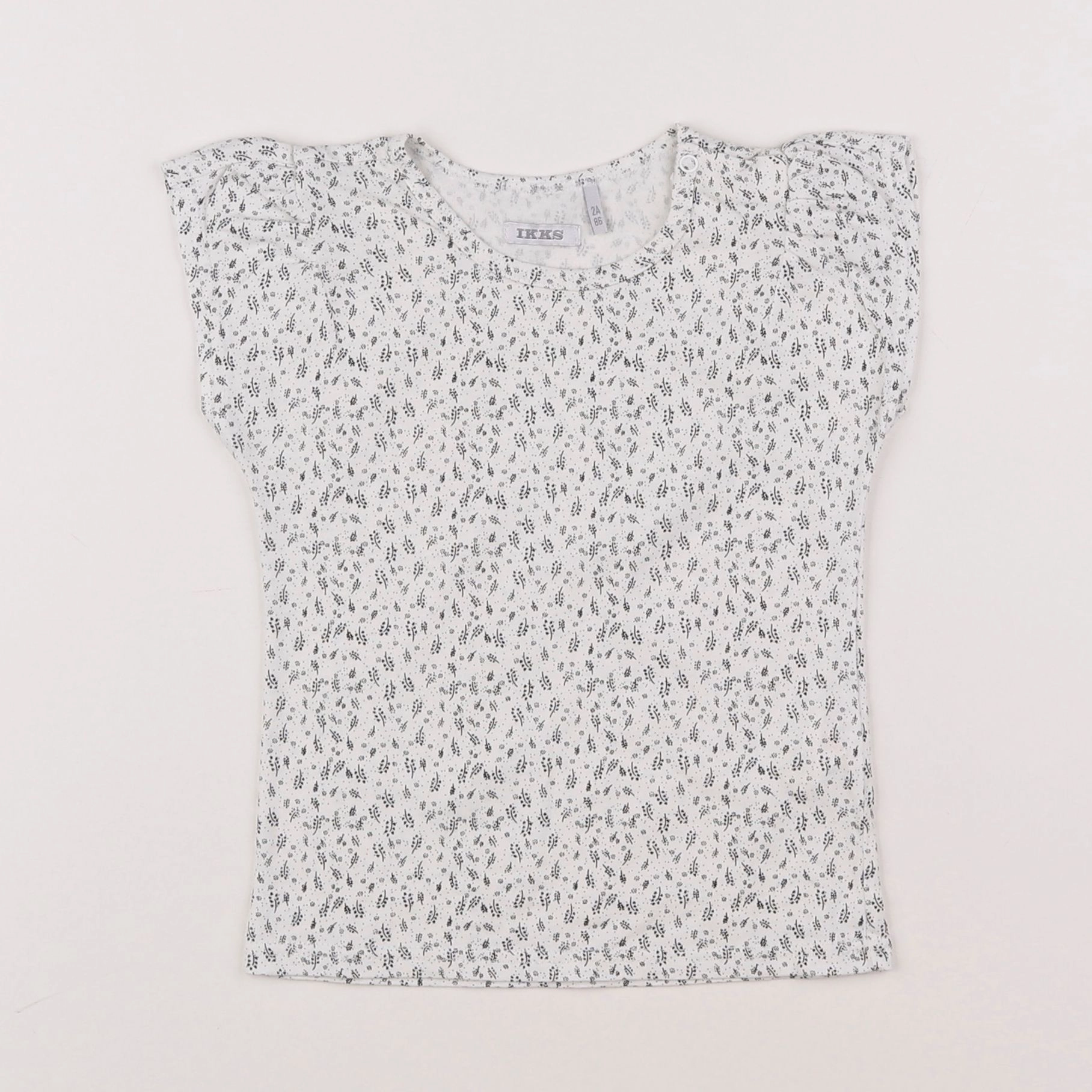 IKKS - tee-shirt blanc, noir - 2 ans