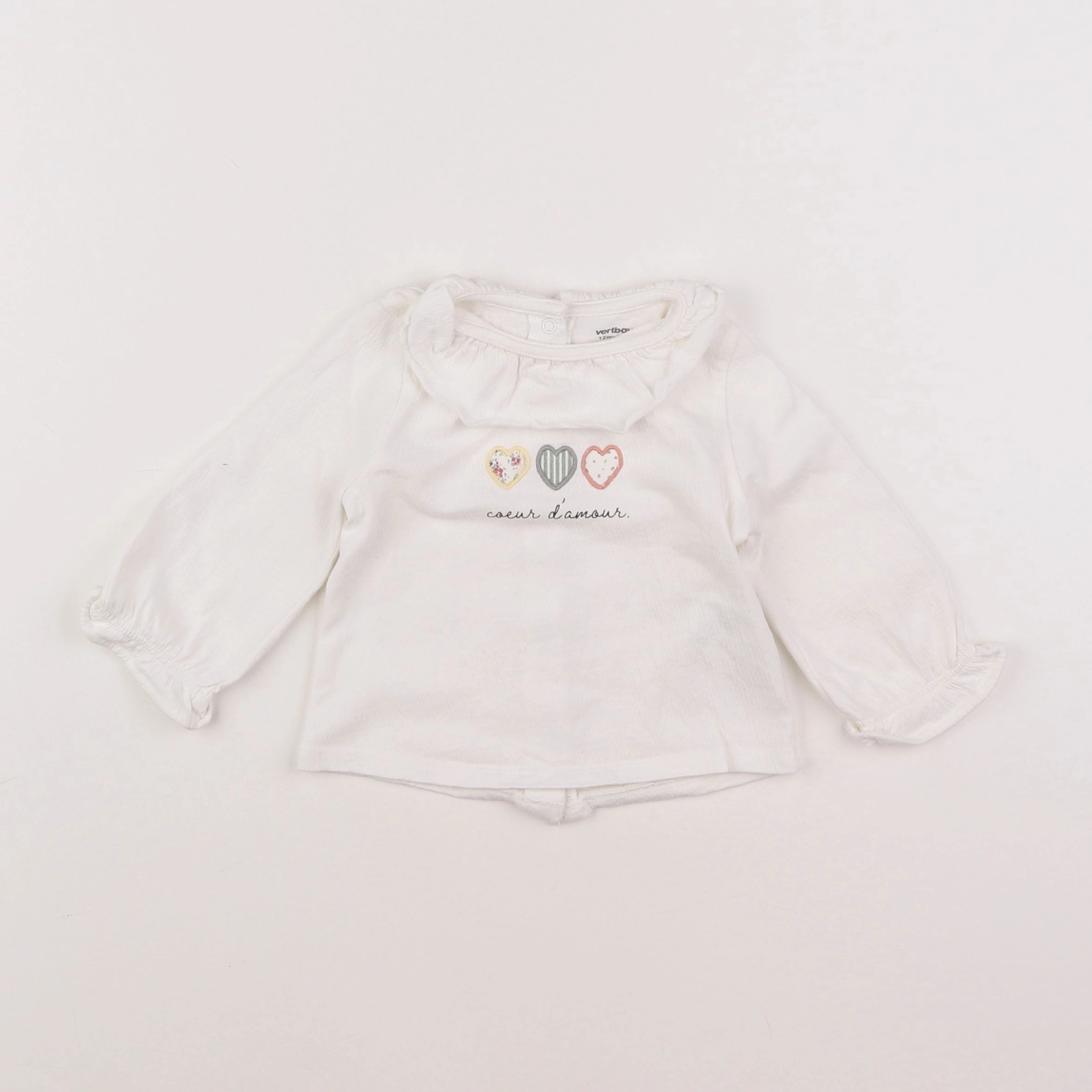 Vertbaudet - blouse blanc - 12 mois