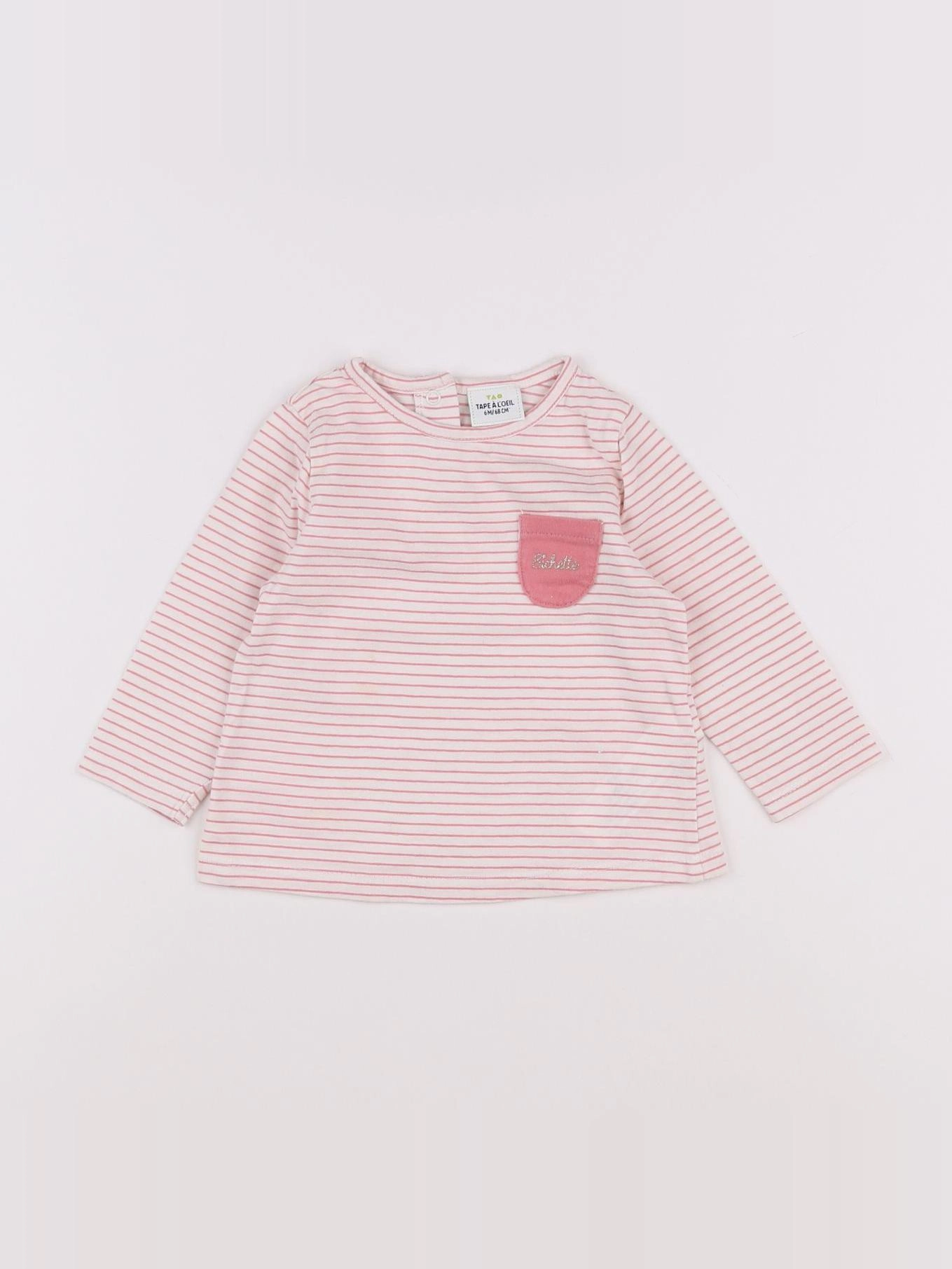 Tape à l'oeil - tee-shirt rose - 6 mois