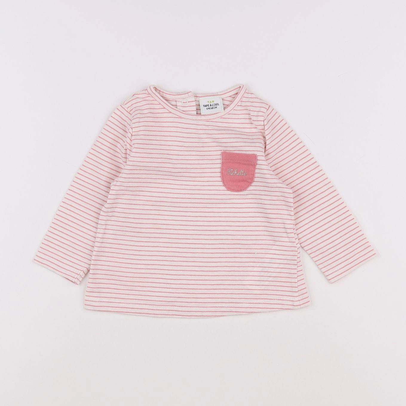 Tape à l'oeil - tee-shirt rose - 6 mois
