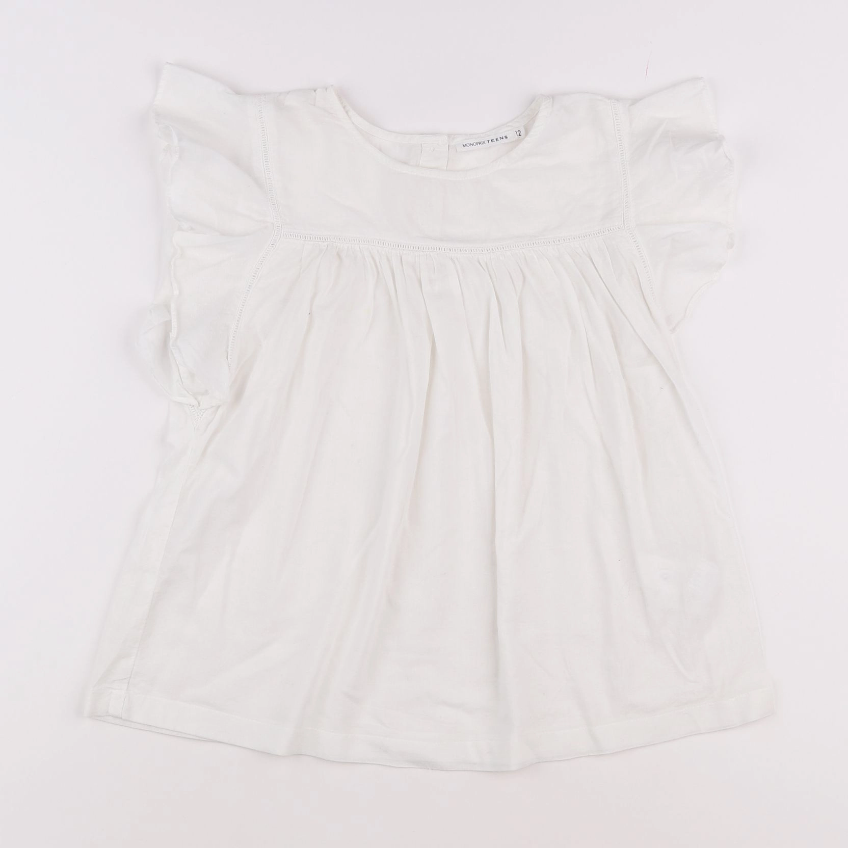 Monoprix - blouse blanc - 12 ans