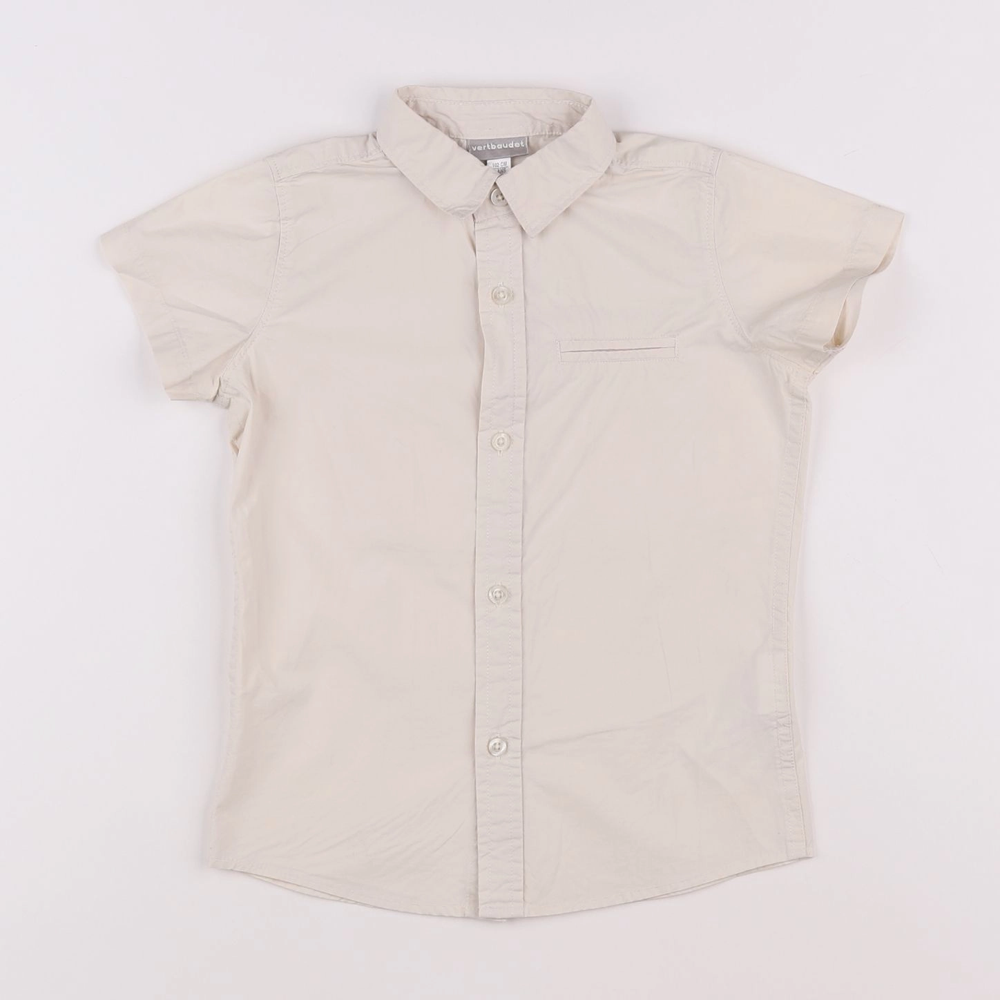 Vertbaudet - chemise beige - 4 ans